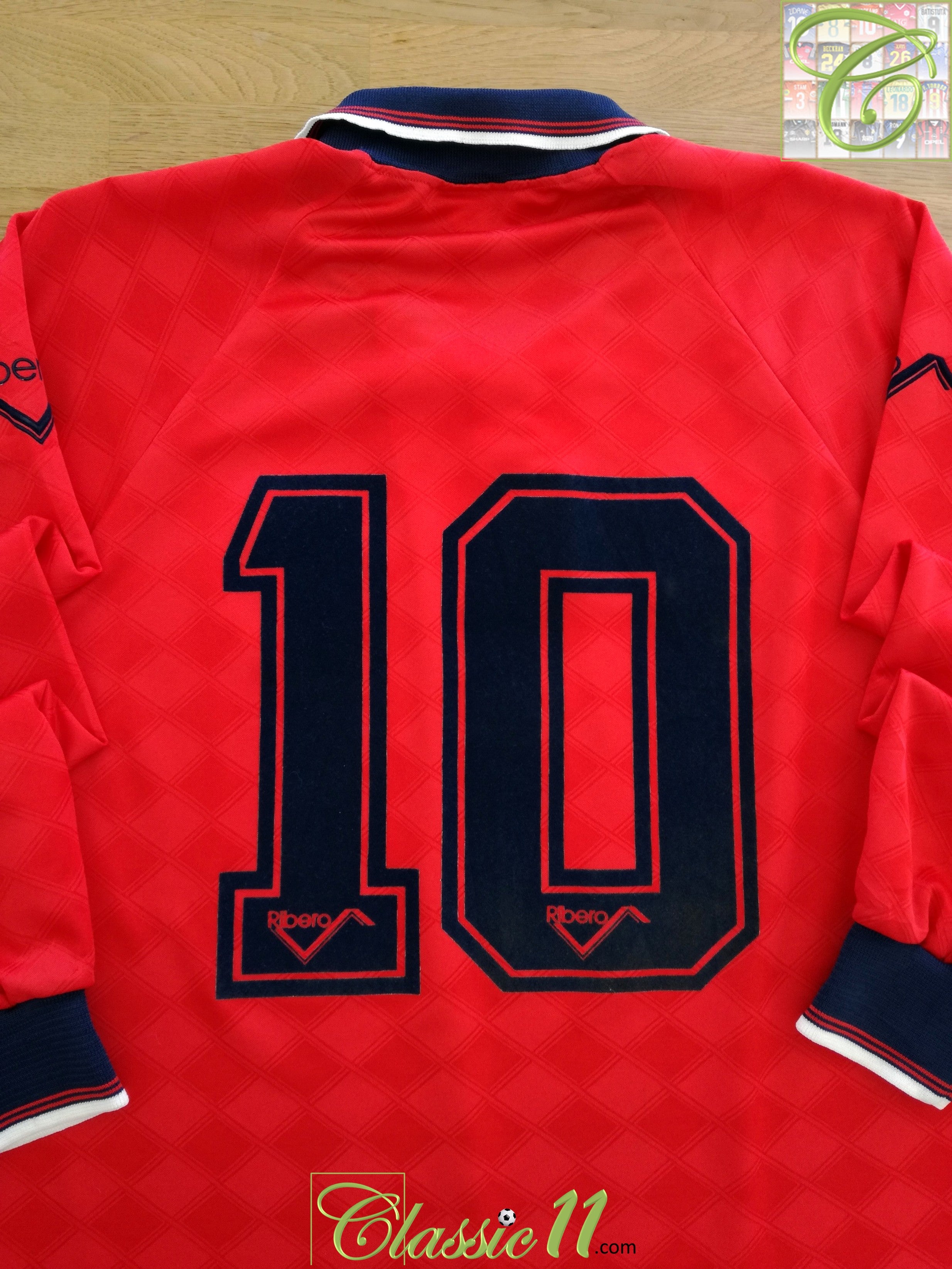 1990/91 Scottish Schools Away Match Worn Football Shirt. #10 (M)