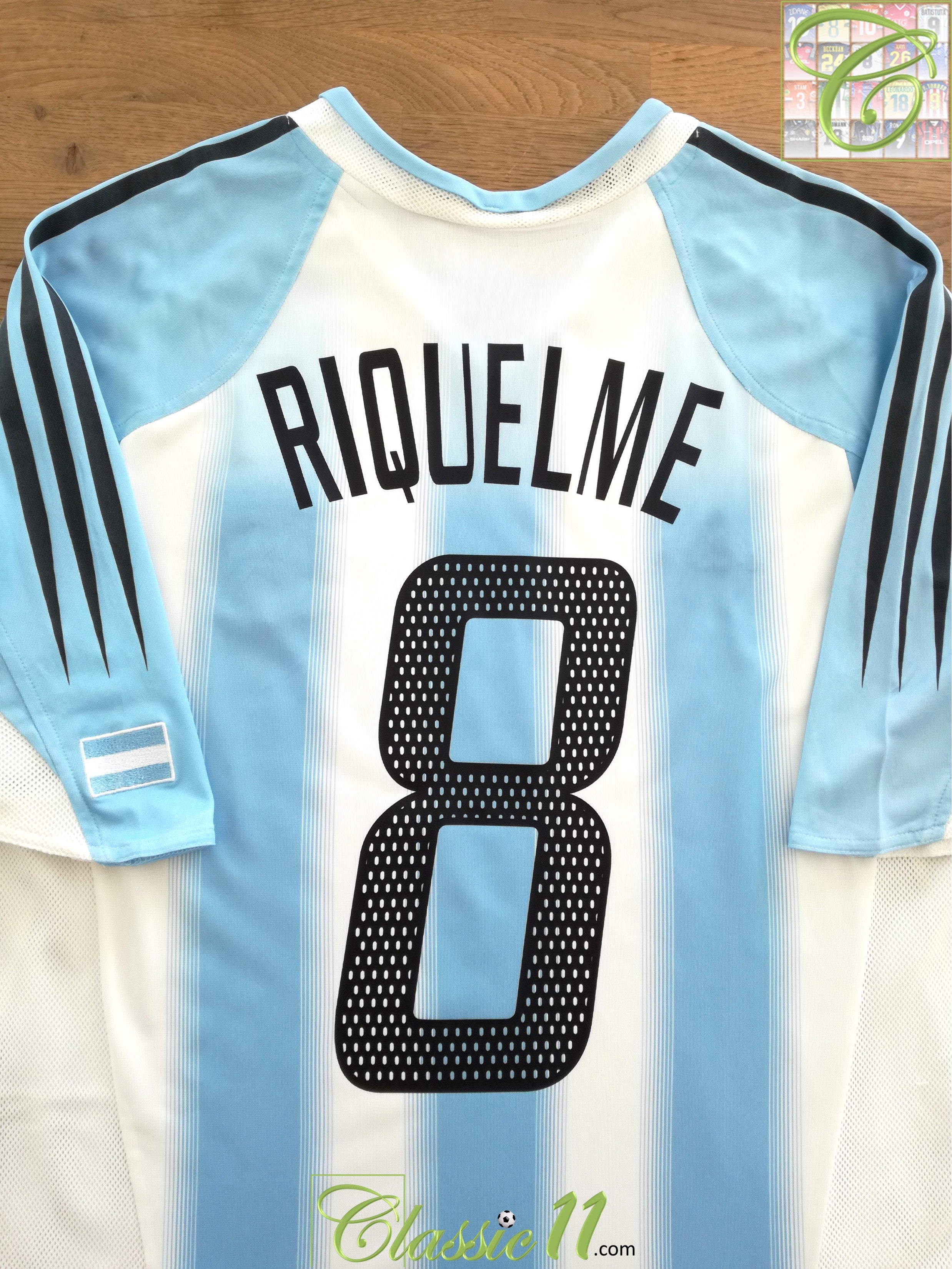 2004/05 Argentina Home Football Shirt Riquelme #8
