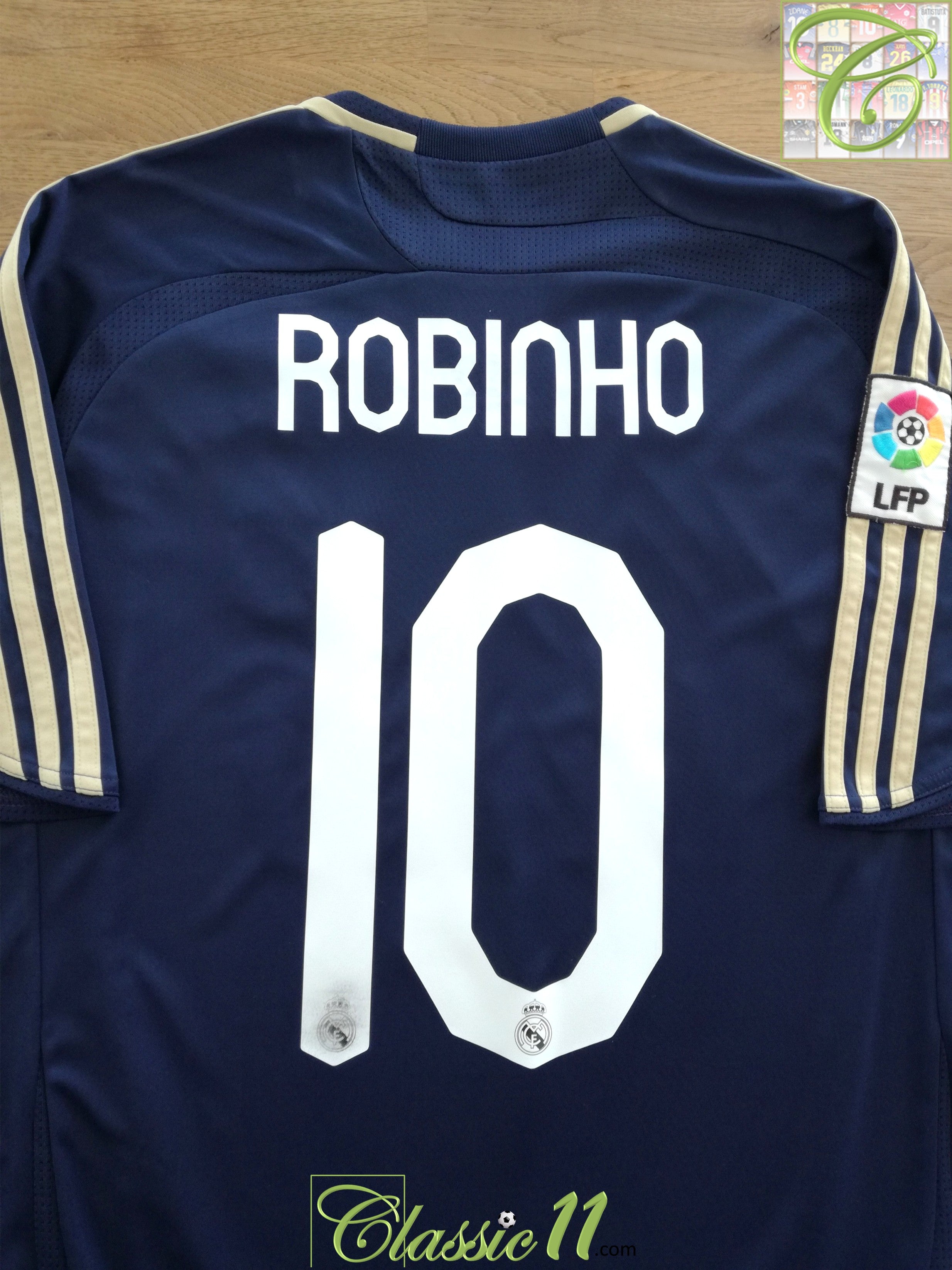 2007/08 Real Madrid Away La Liga Football Shirt Robinho #10