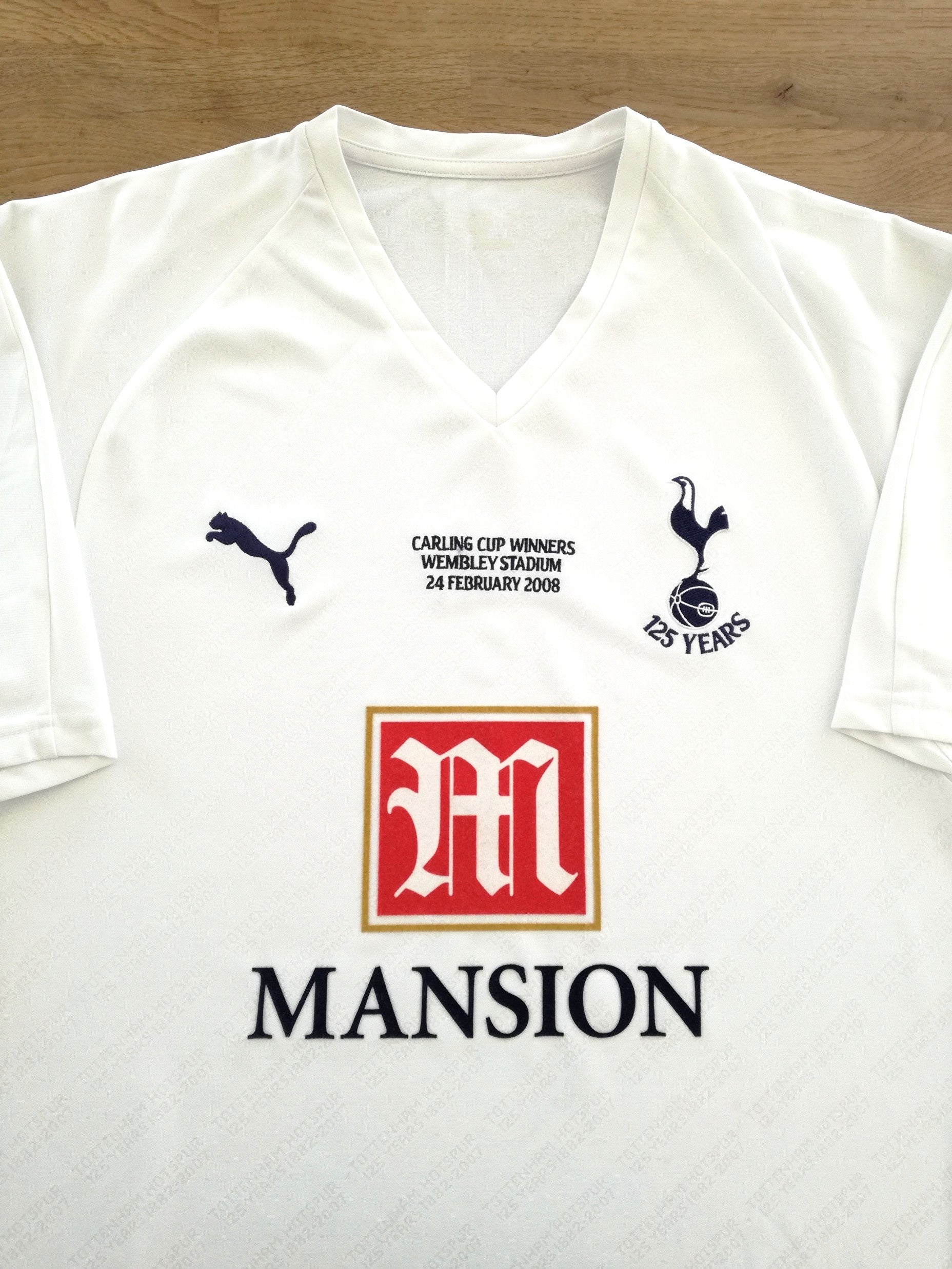 2008 Tottenham Home 'Carling Cup Winners' Football Shirt