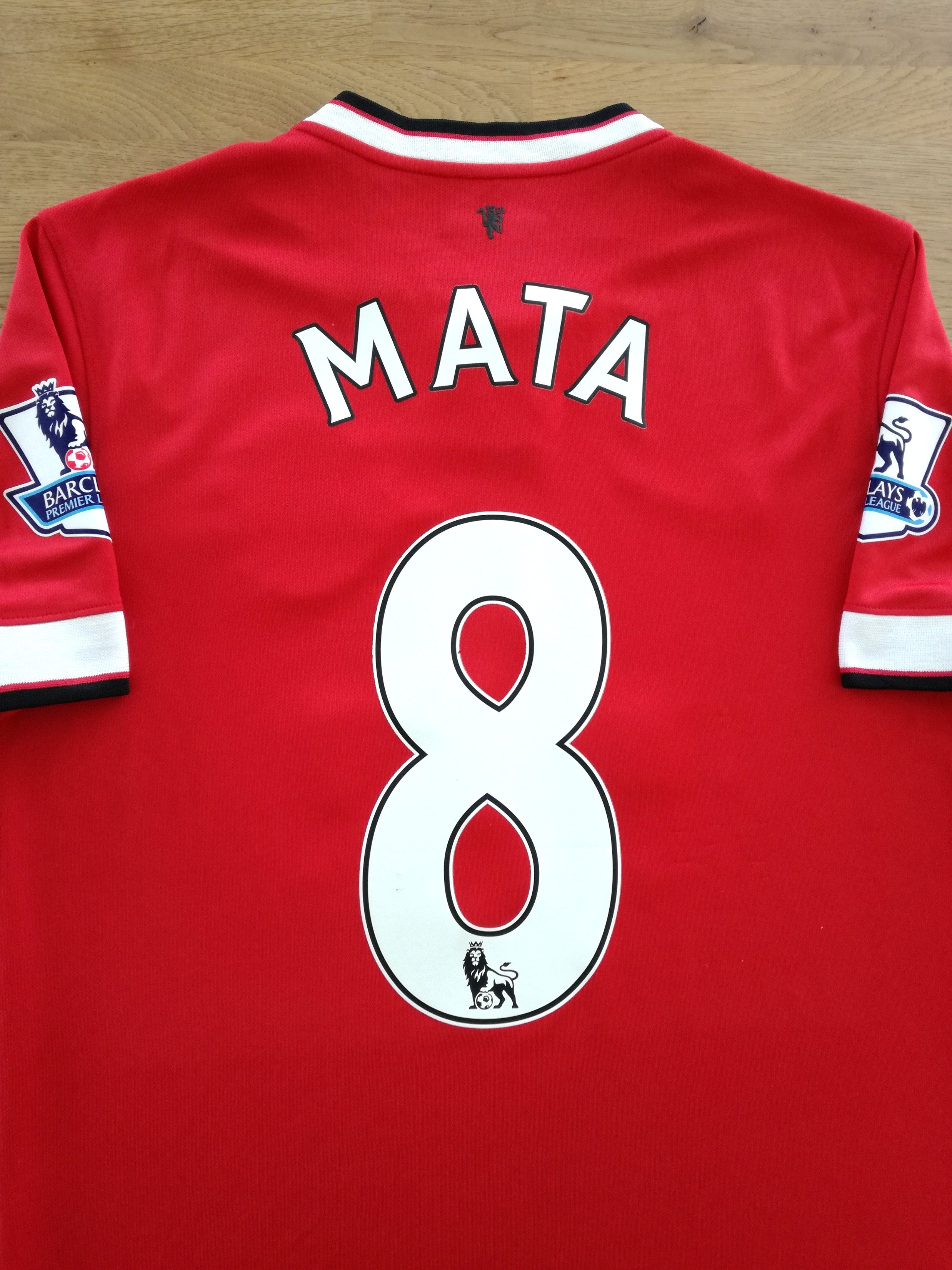 2014/15 Man Utd Home Premier League Football Shirt Mata #8