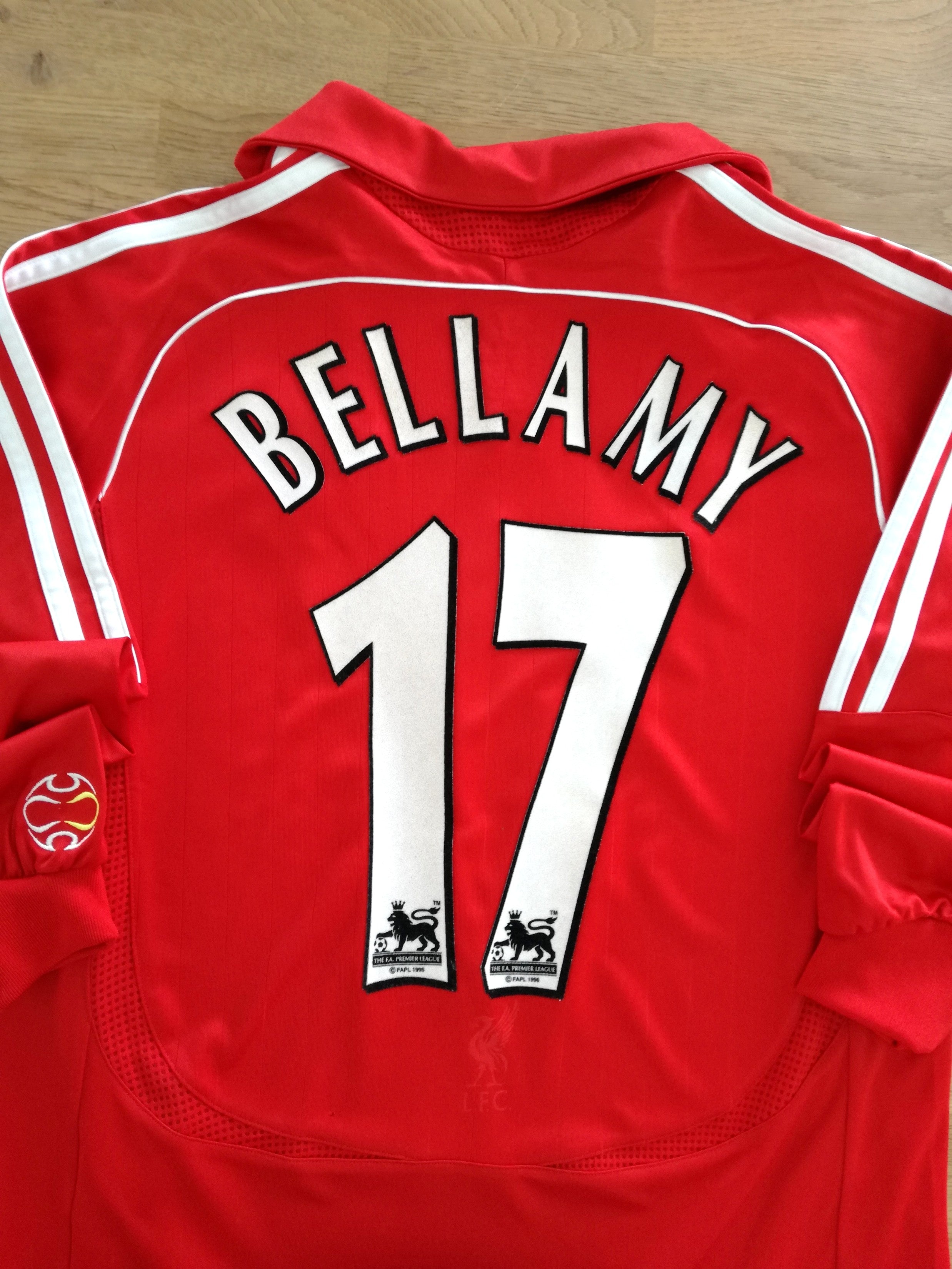 2006/07 Liverpool Home Premier League Long Sleeve Football Shirt Bellamy #17