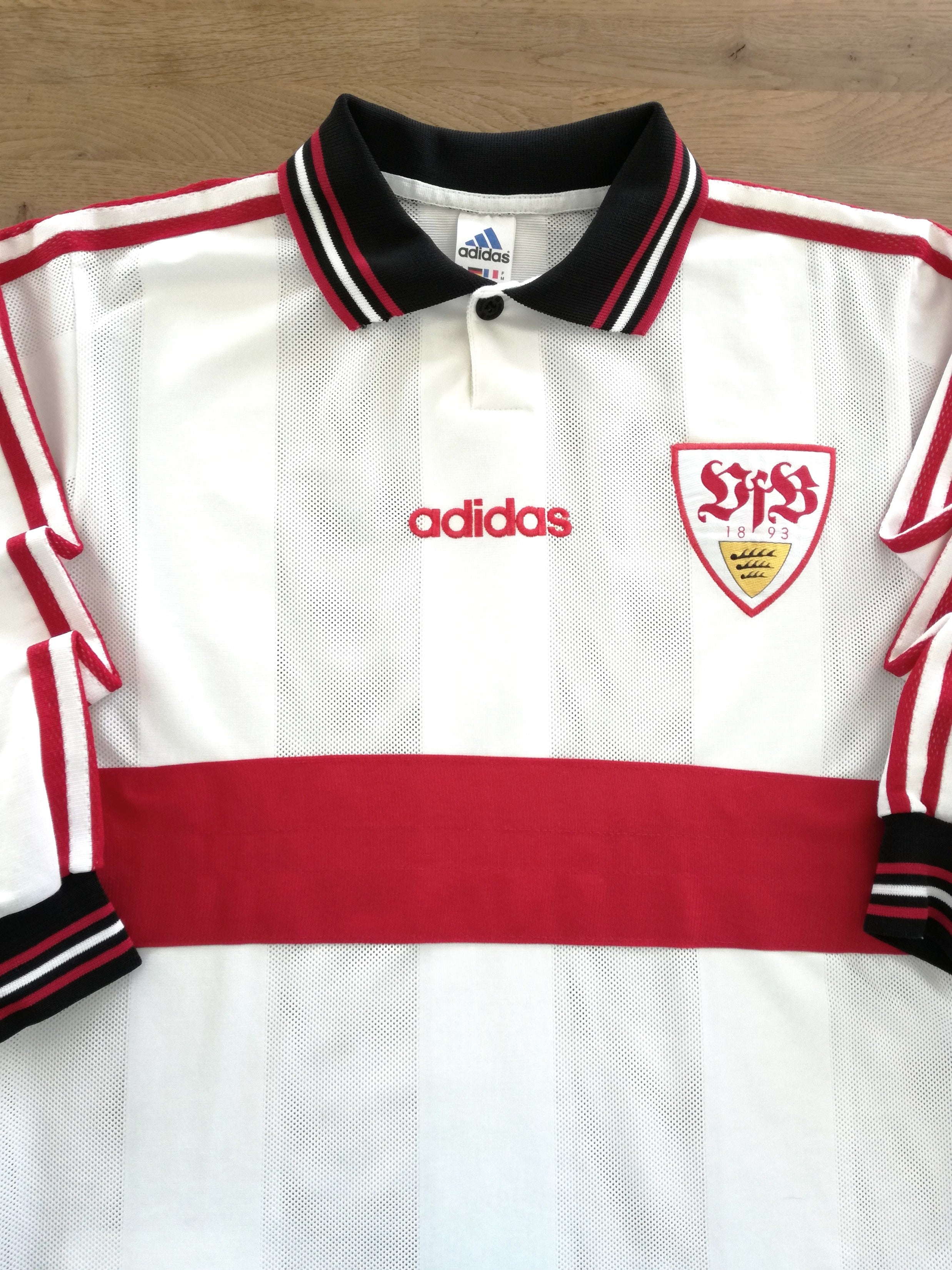 1996/97 Stuttgart Home Long Sleeve Football Shirt