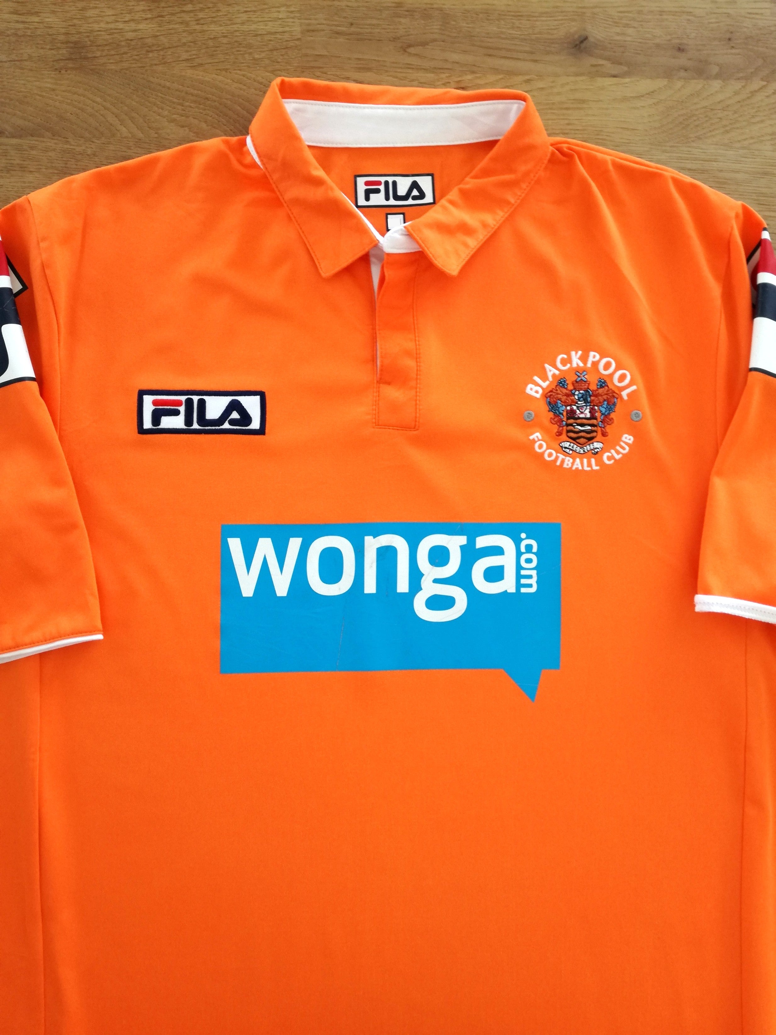 2011/12 Blackpool Home Football Shirt Old Fila Soccer Jersey