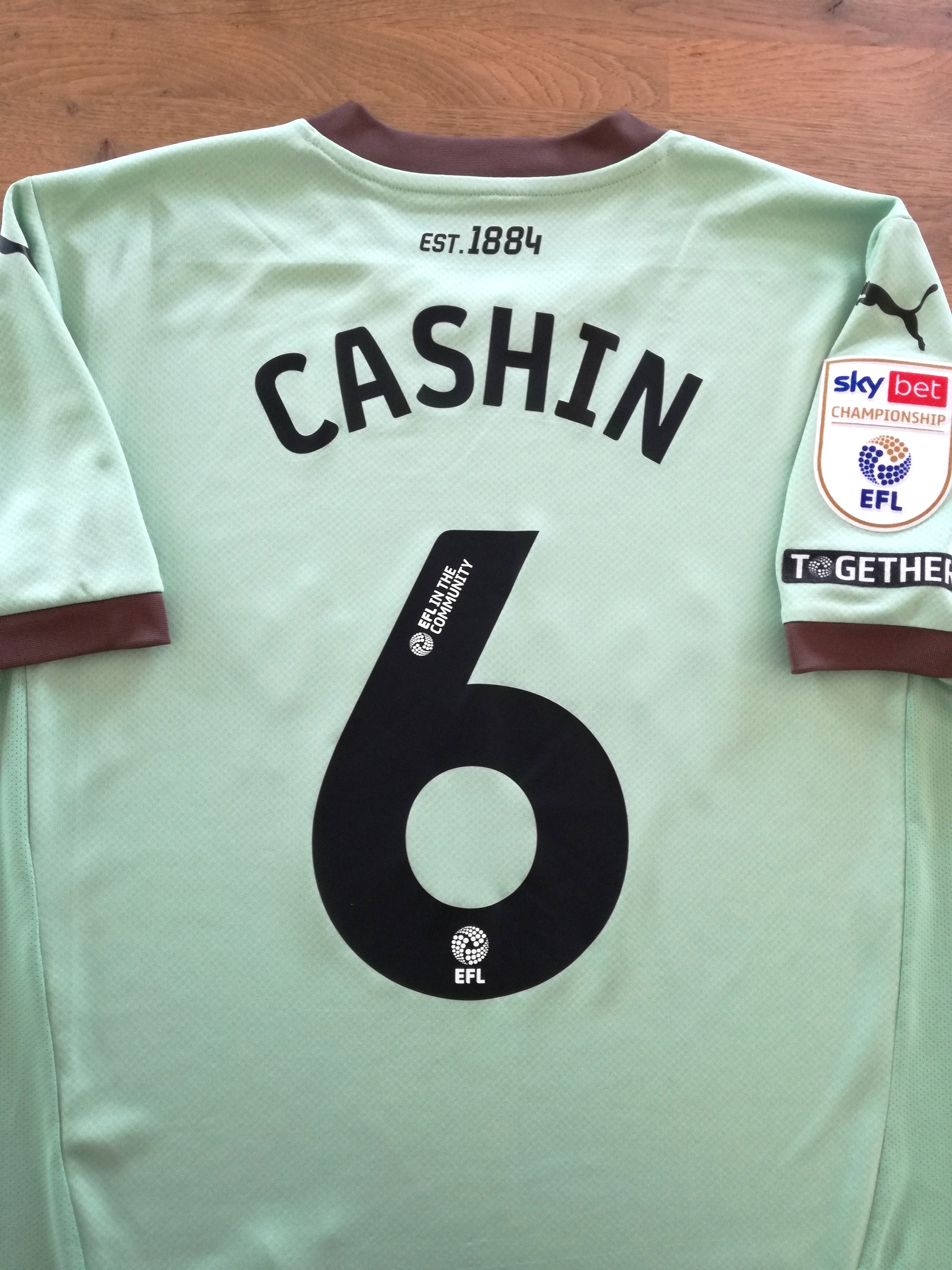 2024/25 Derby County Away Championship Football Shirt Cashin #6