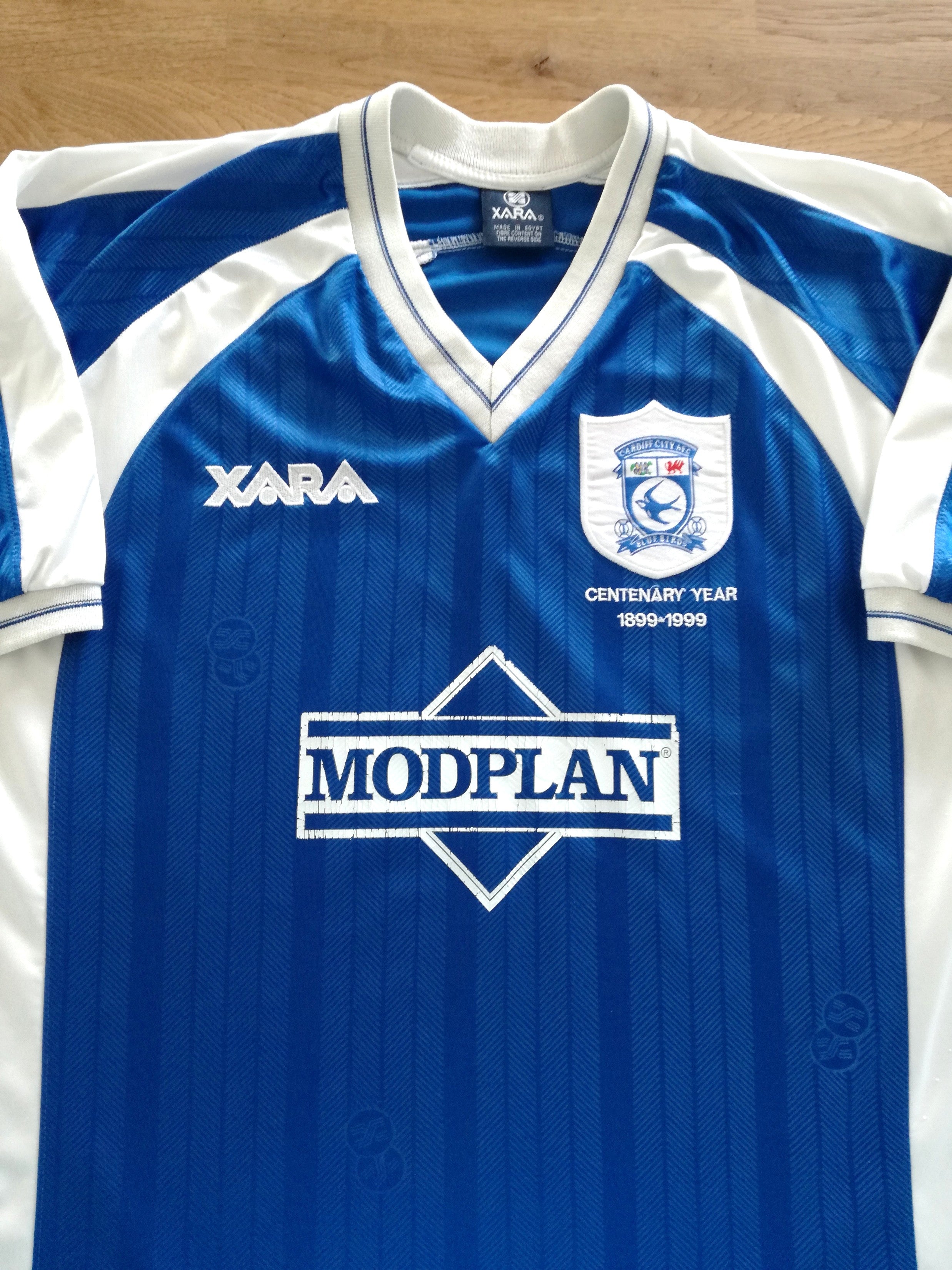 1999/00 Cardiff City Home 'Centenary' Football Shirt
