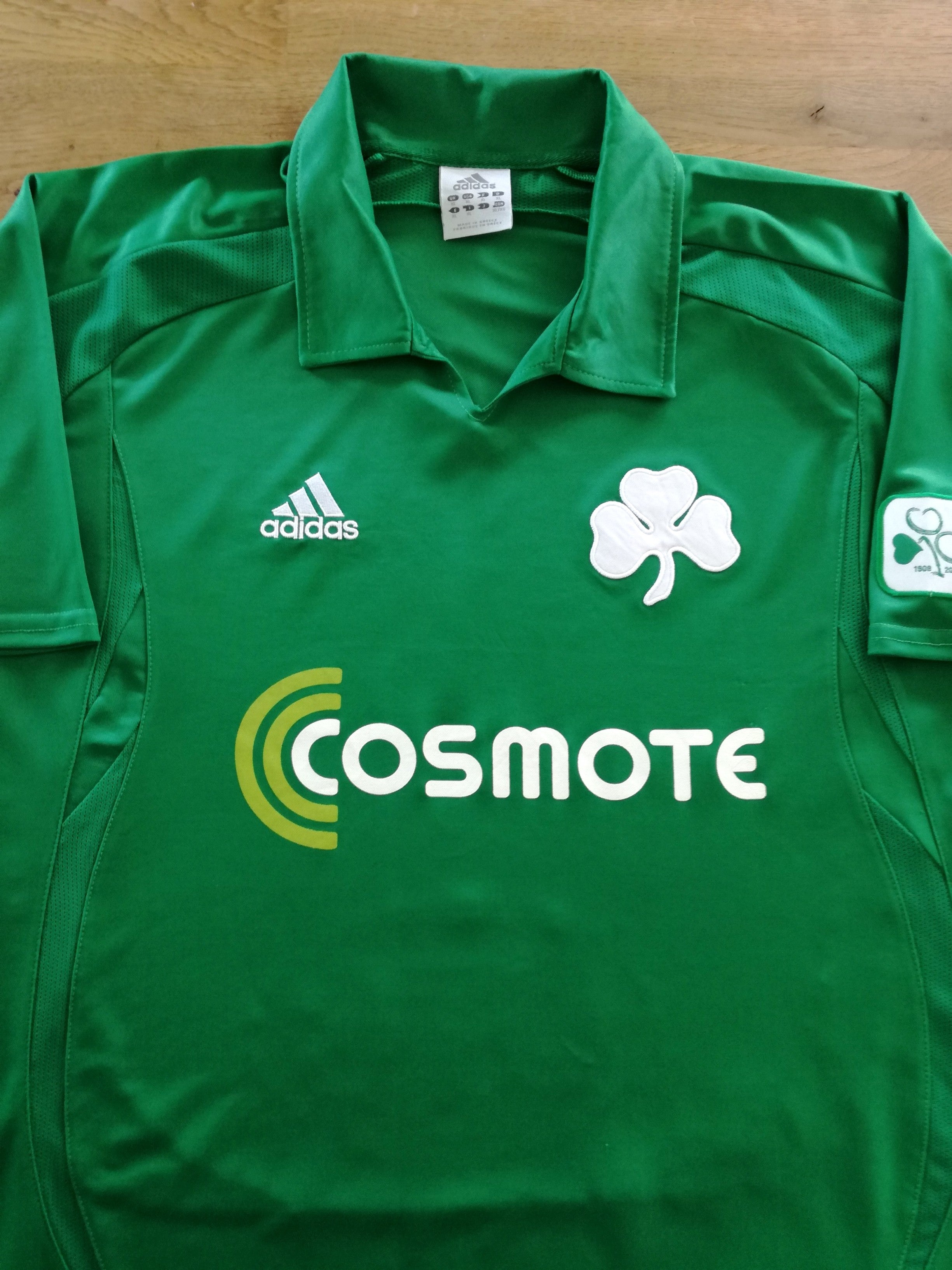 2008/09 Panathinaikos Home Centenary Football Shirt