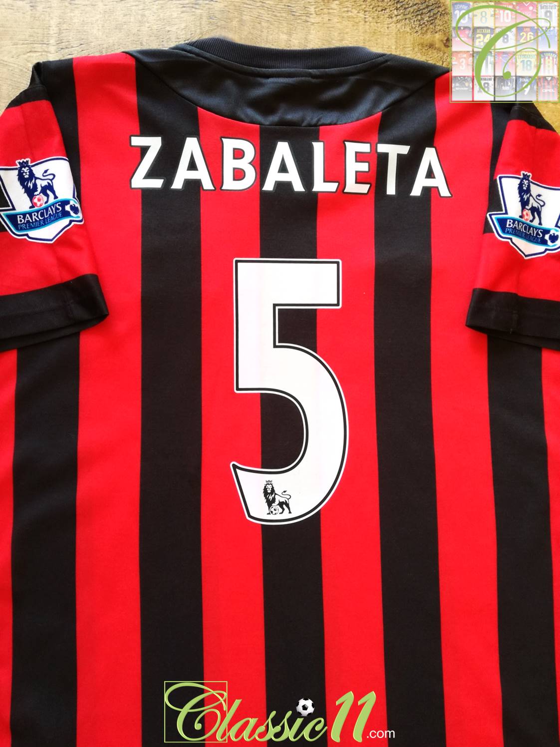 2011/12 Man City Away Premier League Football Shirt Zabaleta #5 (L)