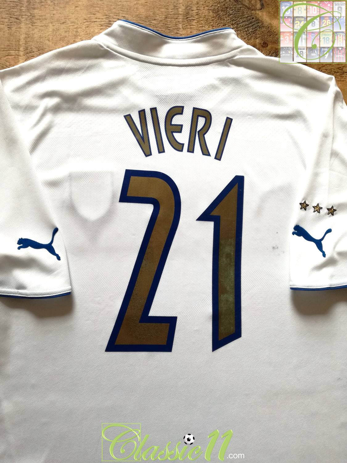 2003/04 Italy Away Football Shirt Vieri #21 (XXL)