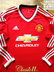 2015/16 Man Utd Home Football Shirt. (XL)
