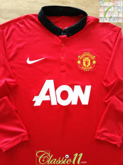 2013/14 Man Utd Home Long Sleeve Football Shirt