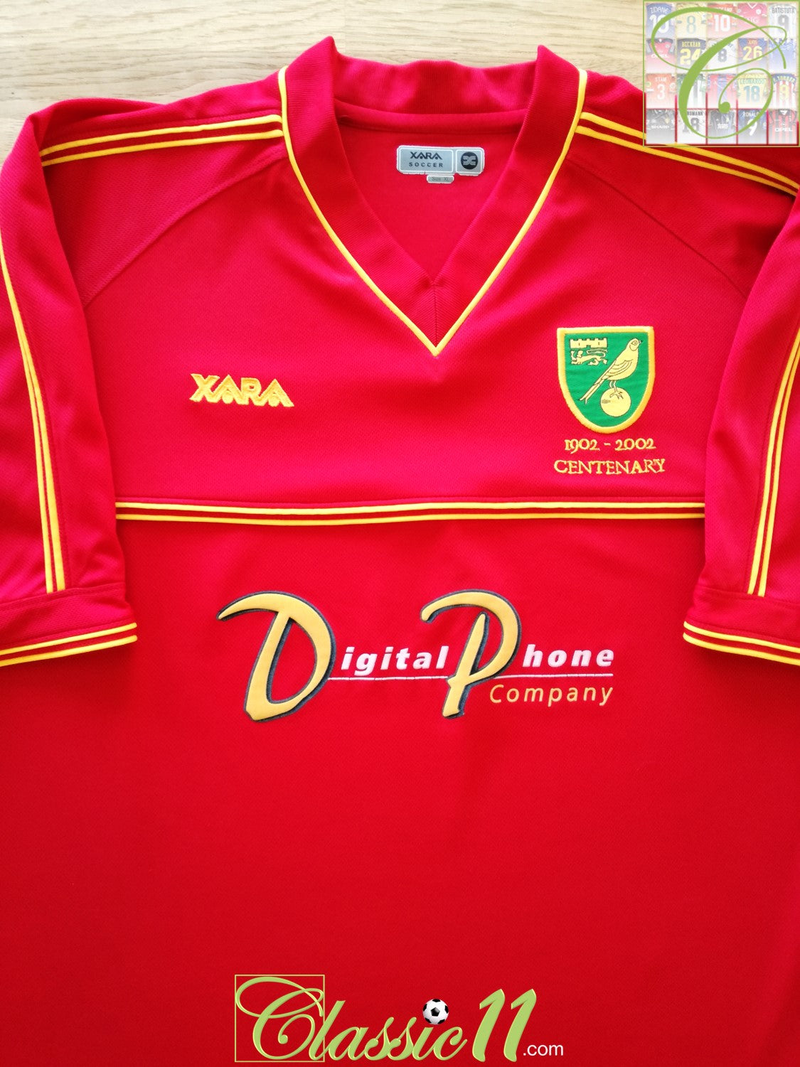 2001/02 Norwich City Centenary Away Football Shirt (XL)