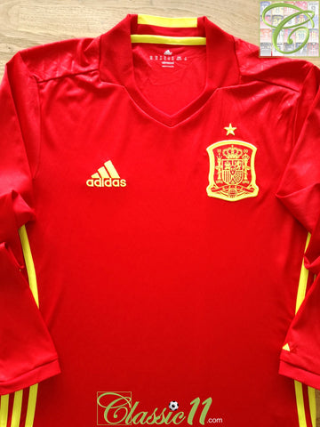 2015/16 Spain Home Football Shirt. (XS)