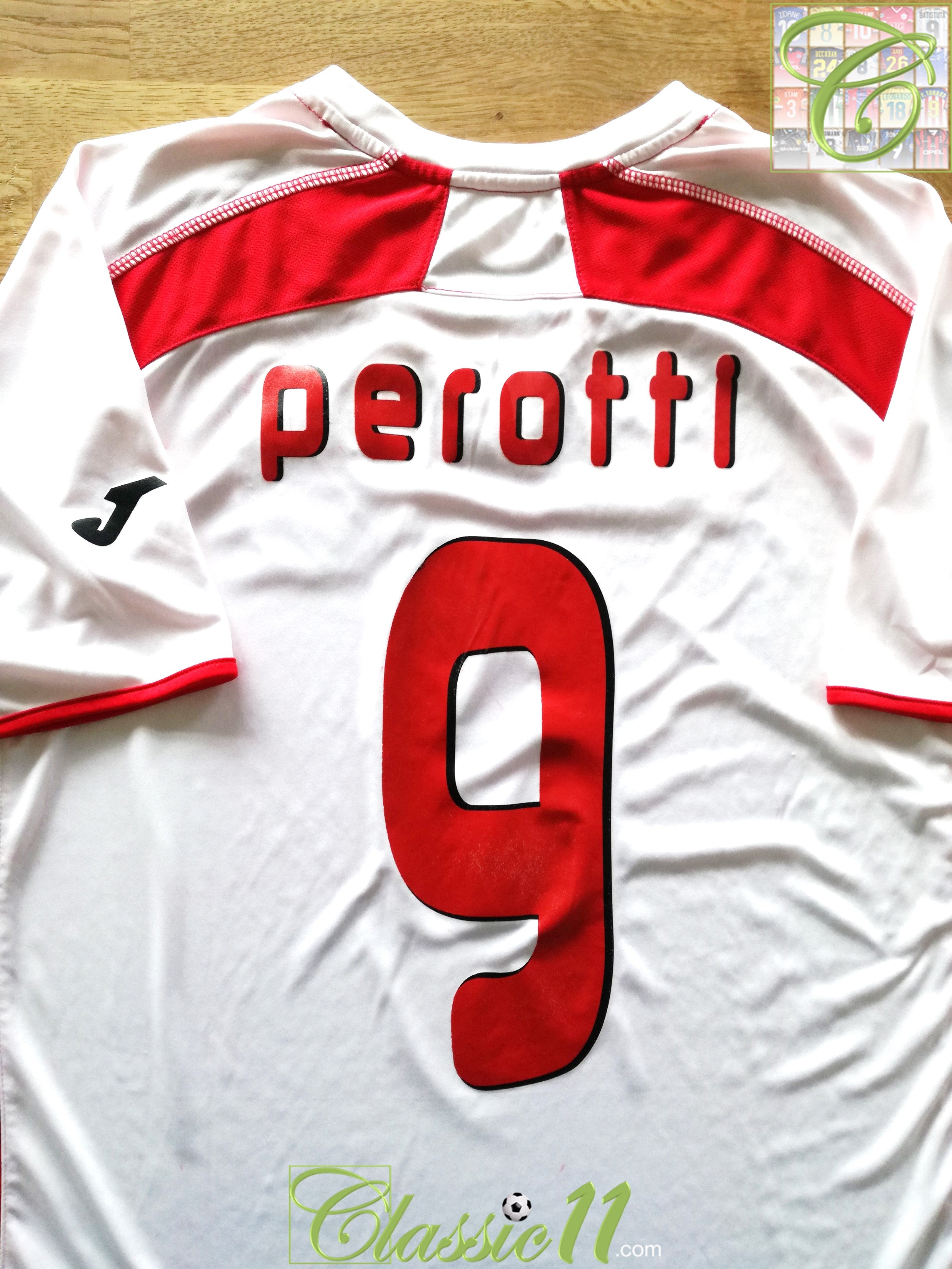 2010/11 Sevilla UEFA Cup Football Shirt Perotti #9 (M)