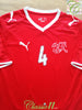 2008/09 Switzerland Home Football Shirt Senderos #4 (M)