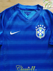 2014/15 Brazil Away Player Issue Football Shirt (S)