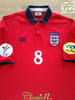 2000 England Away European Championship Football Shirt Scholes #8 (XL)