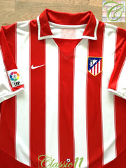 2003/04 Atlético Madrid Home La Liga Football Shirt (L)
