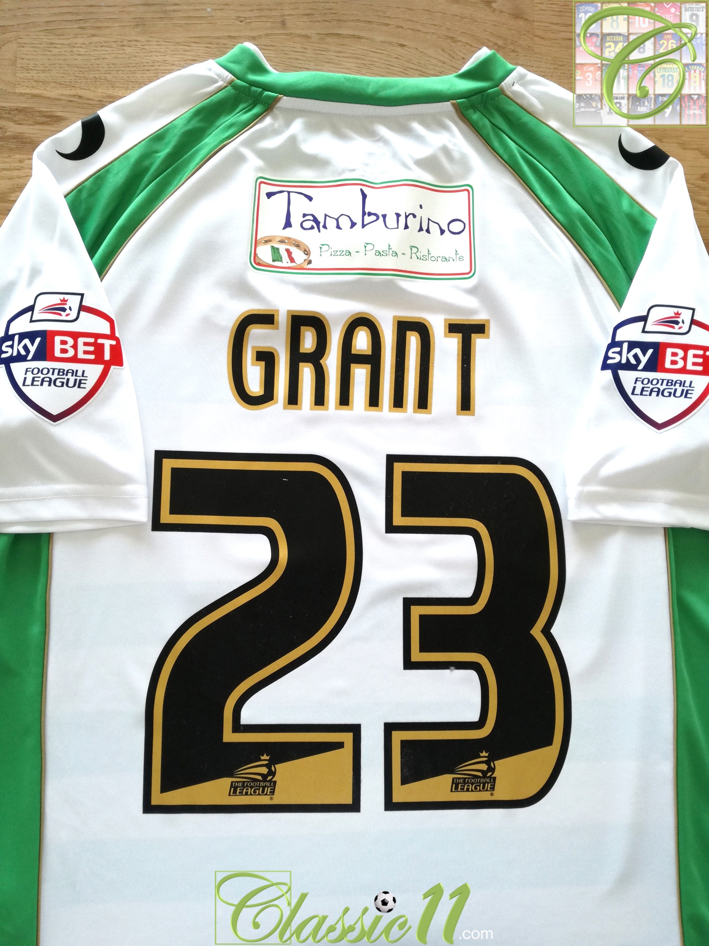 2013/14 Yeovil Town Home Match Worn Football League Shirt Grant #23 (S)