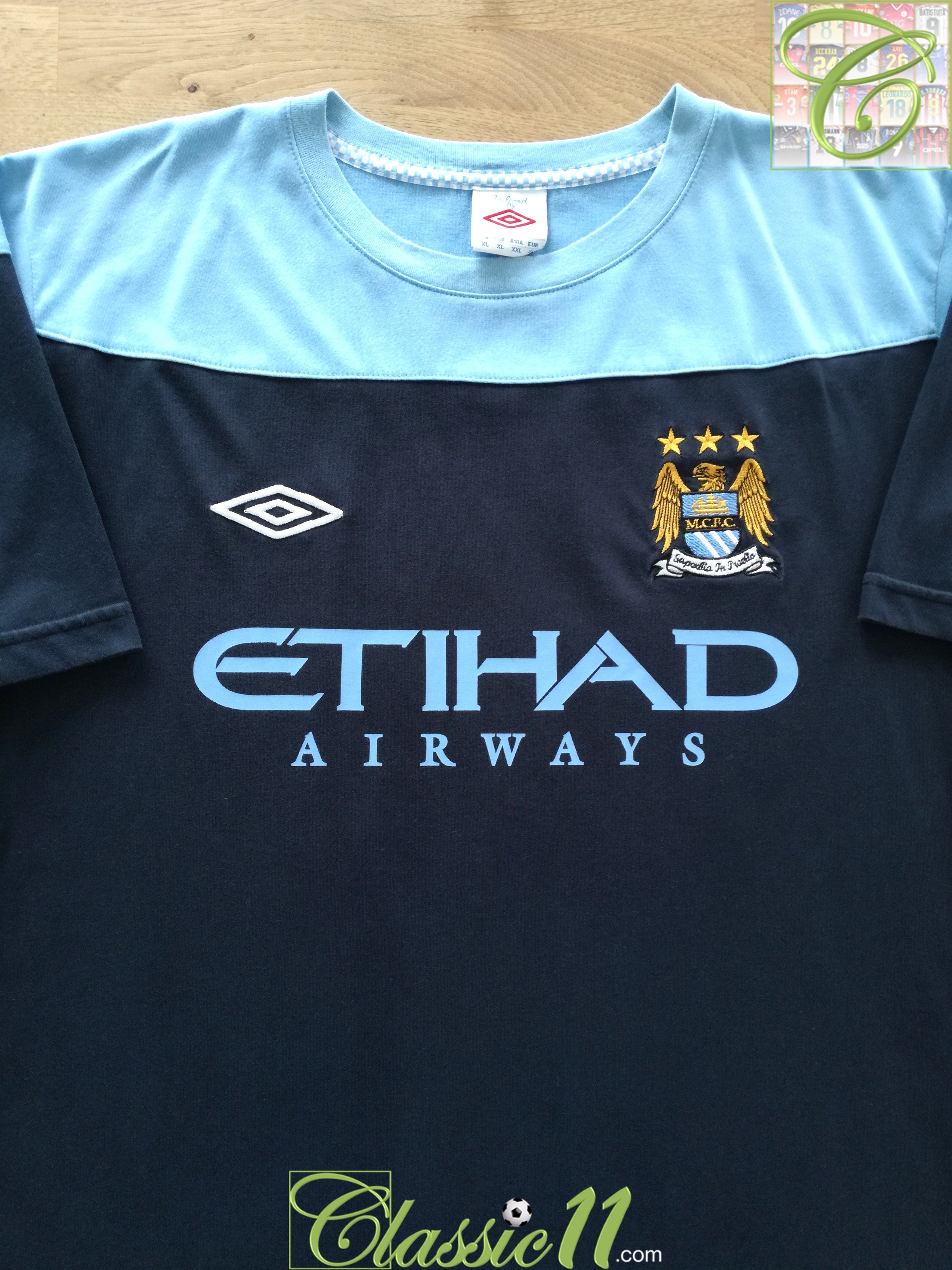 Maillot Manchester City Away 2010-2012 L - SPRI FOOT Maillot Manchester City Away 2010-2012 L - SPRI FOOT