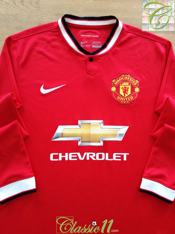 2014/15 Man Utd Home Long Sleeve Football Shirt