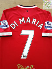 2014/15 Man Utd Home Premier League Football Shirt Di Maria #7
