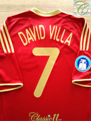 2009 Spain Home Confederations Cup Football Shirt David Villa #7