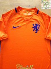 2016 Netherlands Home Football Shirt