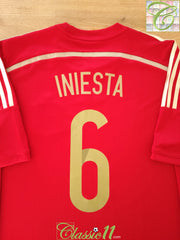 2013/14 Spain Home Football Shirt Iniesta #6