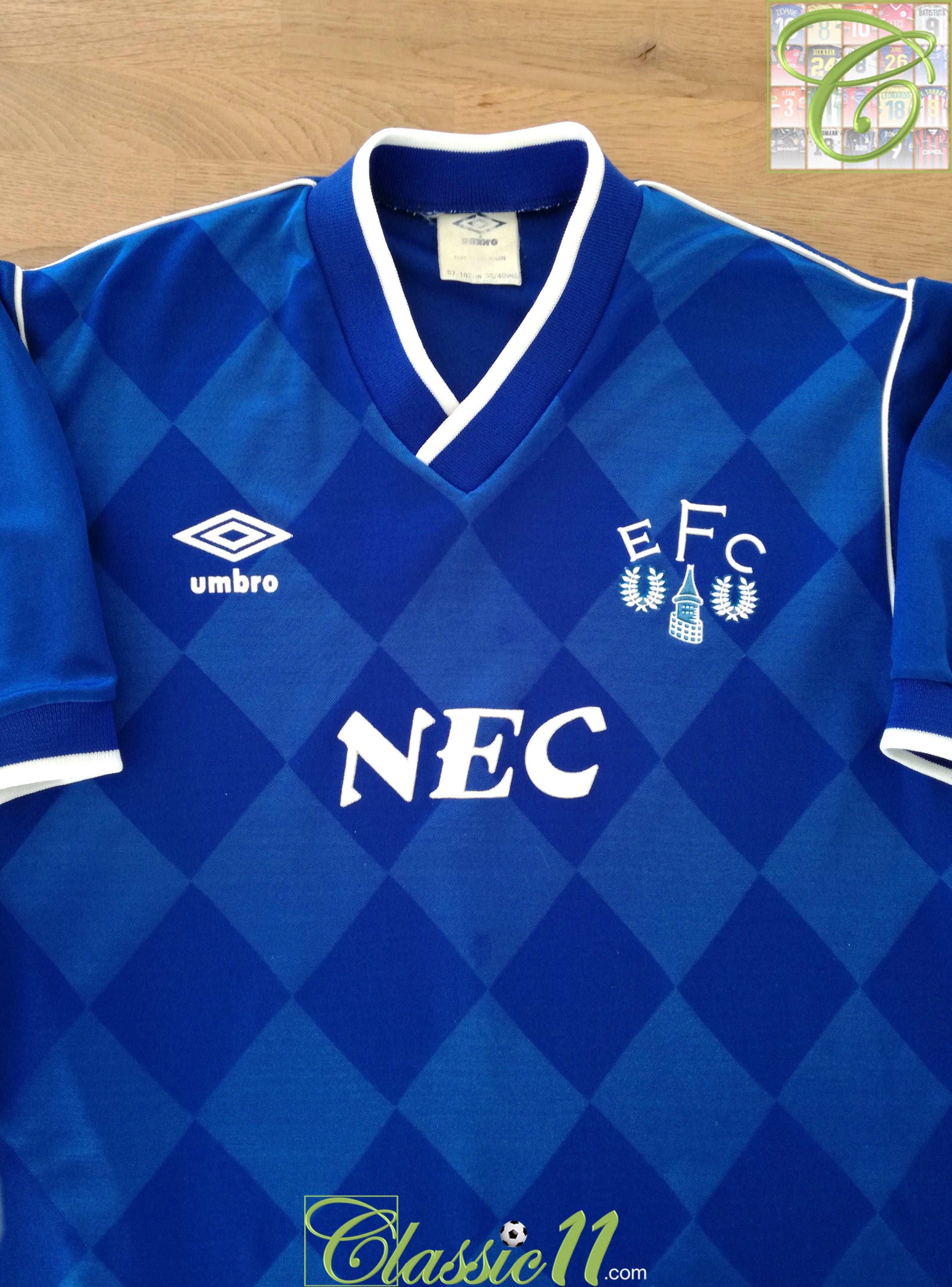 Umbro Old Everton Shirts 1986/87 Everton Home Football Shirt Old