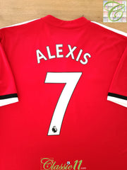 2017/18 Man Utd Home Premier League Football Shirt Alexis #7