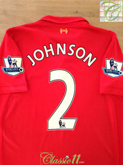 2012/13 Liverpool Home Premier League Football Shirt Johnson #2