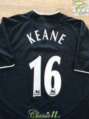2003/04 Man Utd Away Premier League Football Shirt Keane #16 (L)