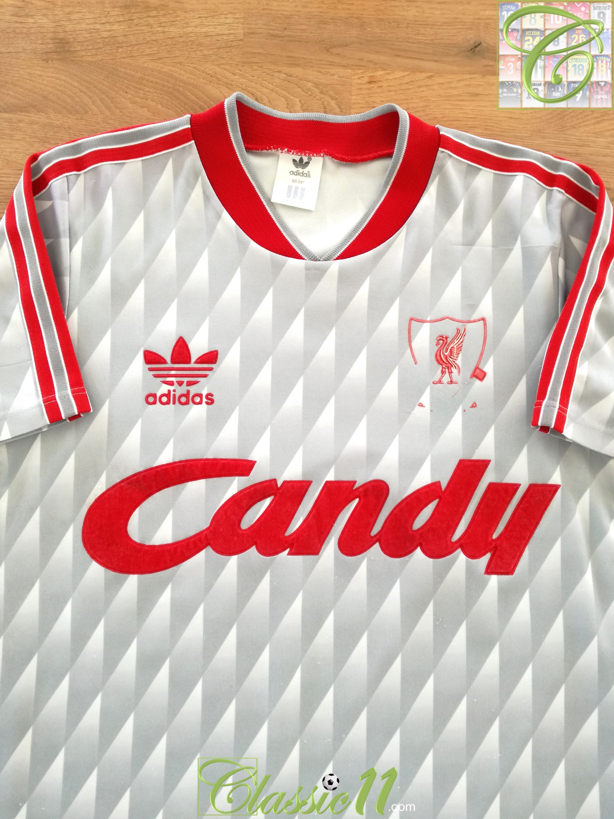 1989/90 Liverpool Away Football Shirt (Kids)