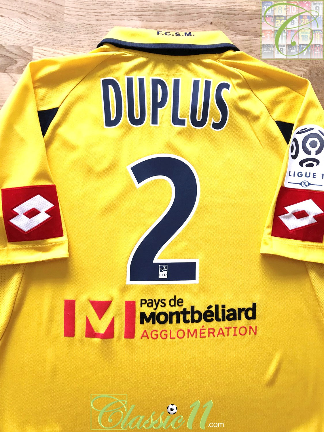 2010/11 Sochaux Home Ligue 1 Player Issue Football Shirt Duplus #2 (L)