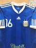2010/11 Argentina Away Football Shirt Kun Agüero #16 (S)