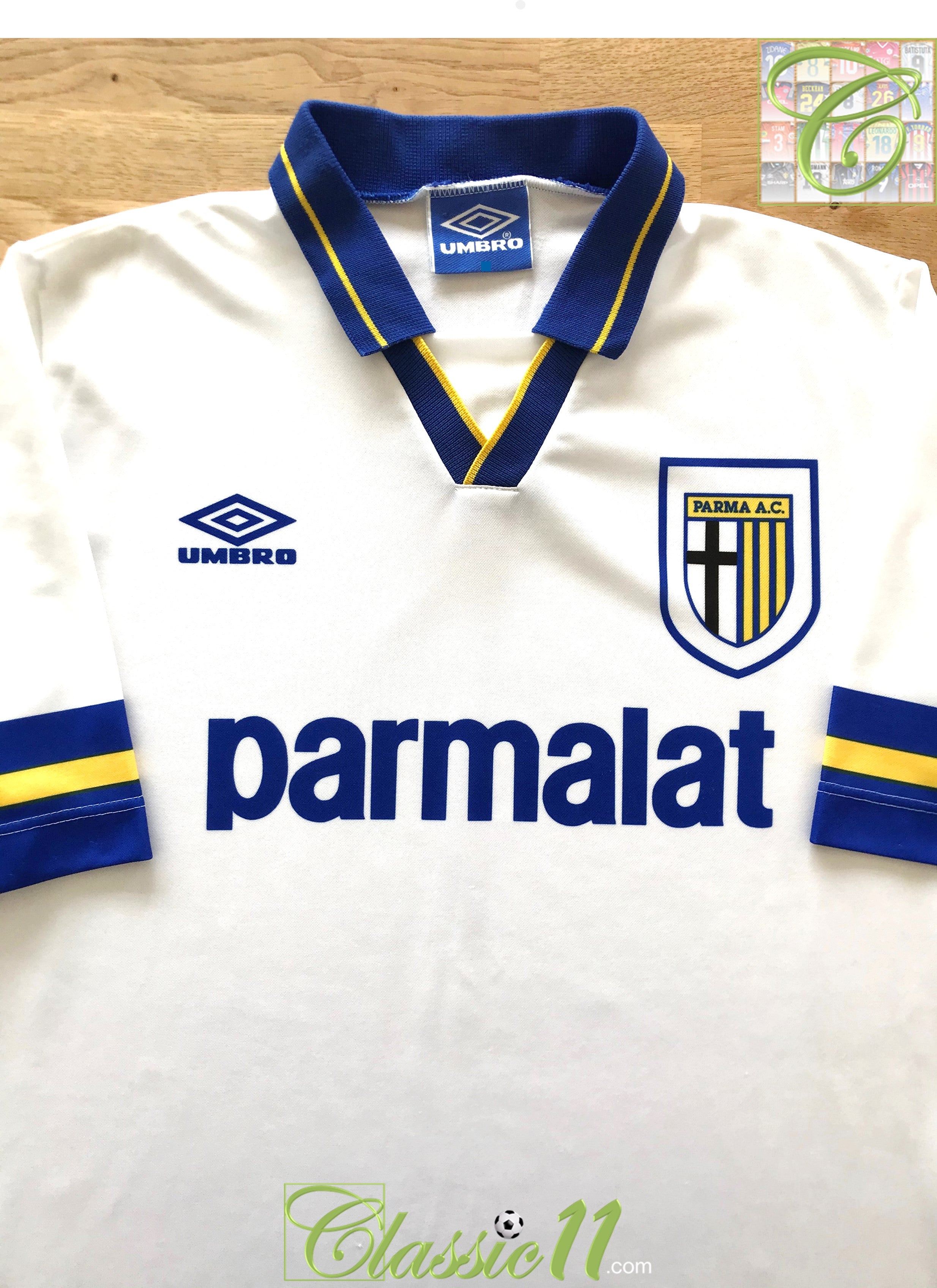 1993/94 Parma Home Basic Football Shirt