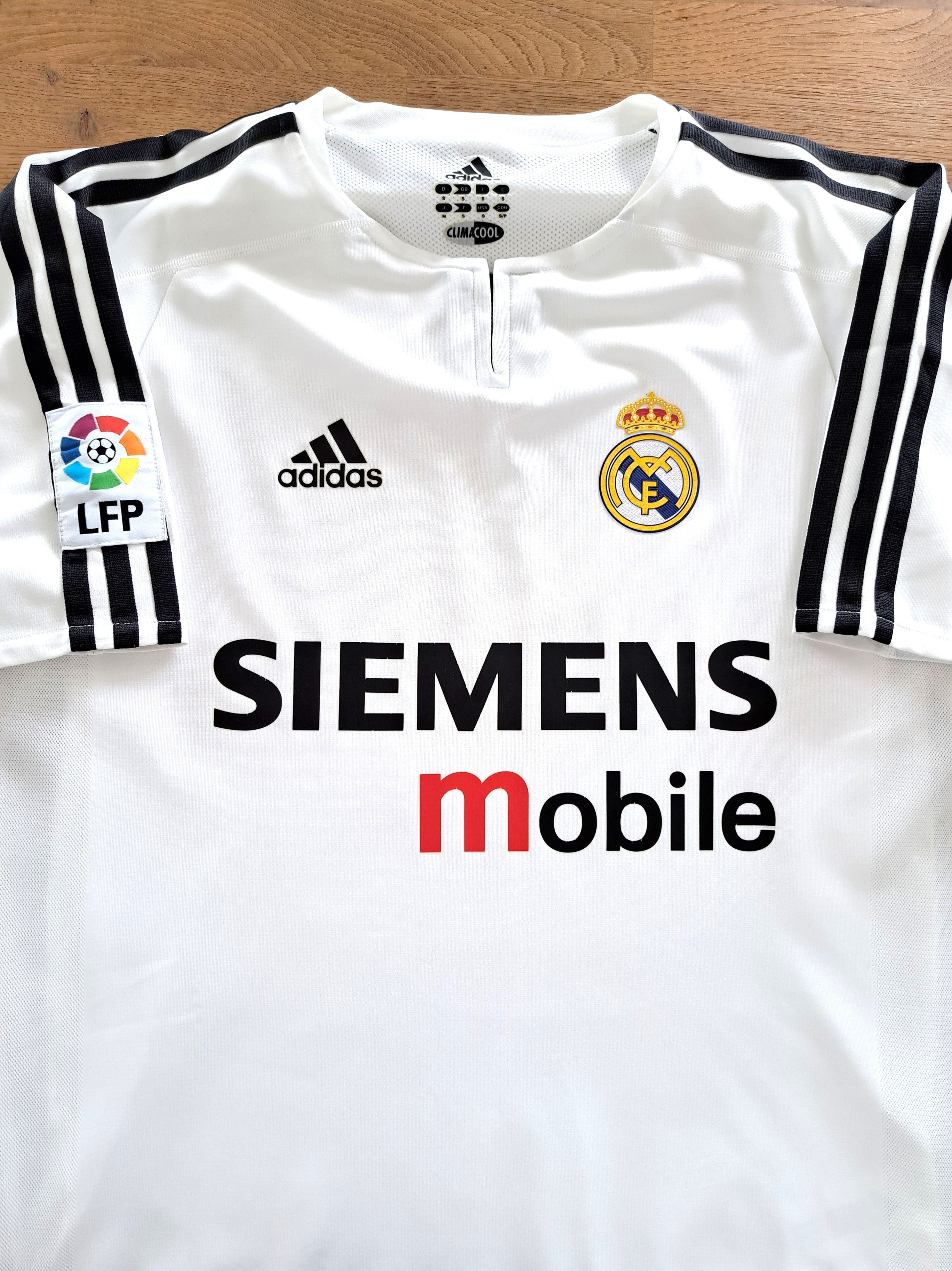 2003/04 Real Madrid Home La Liga Player Issue Football Shirt