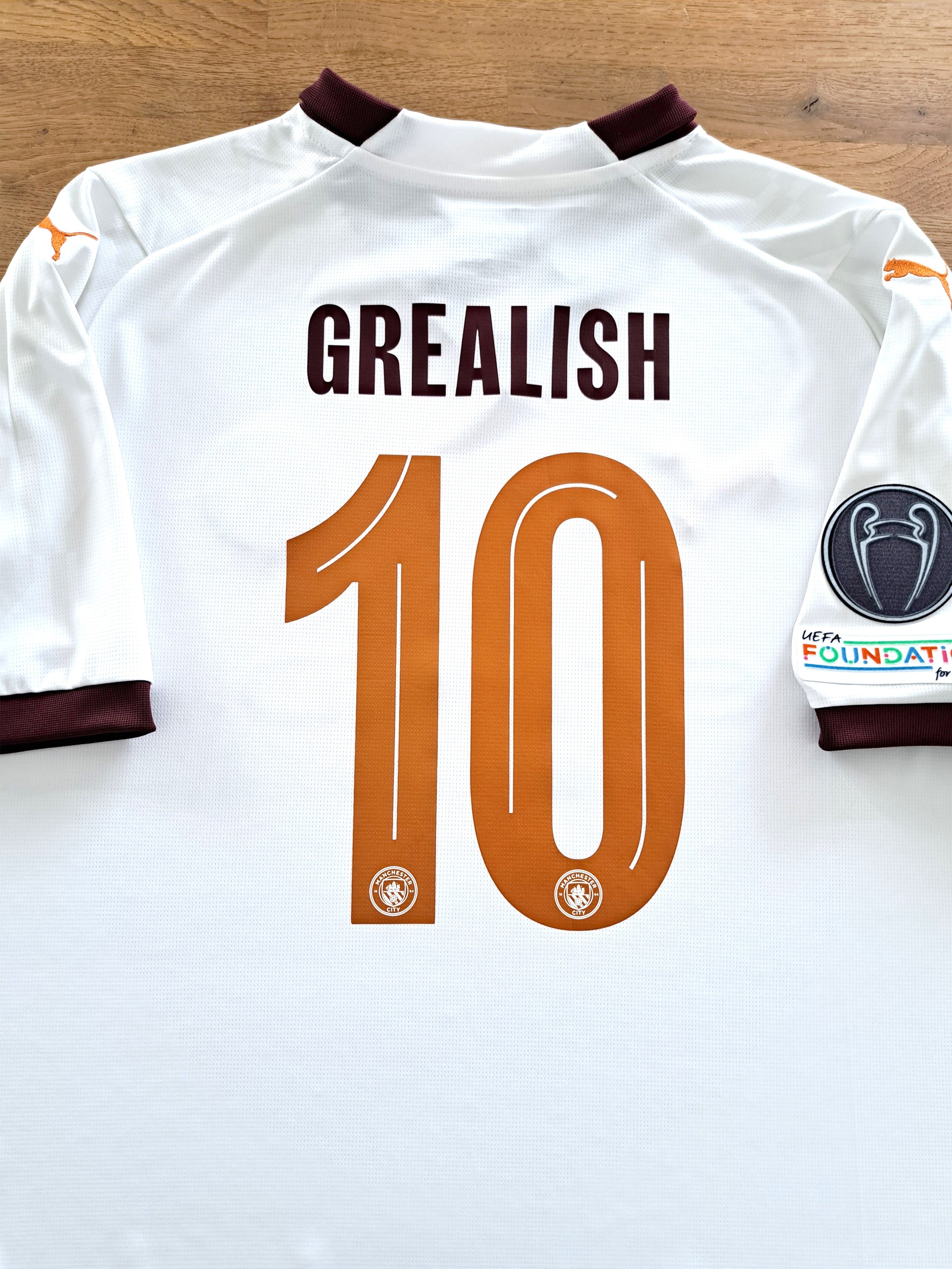 2023/24 Man City Away Champions League Football Shirt Grealish #10