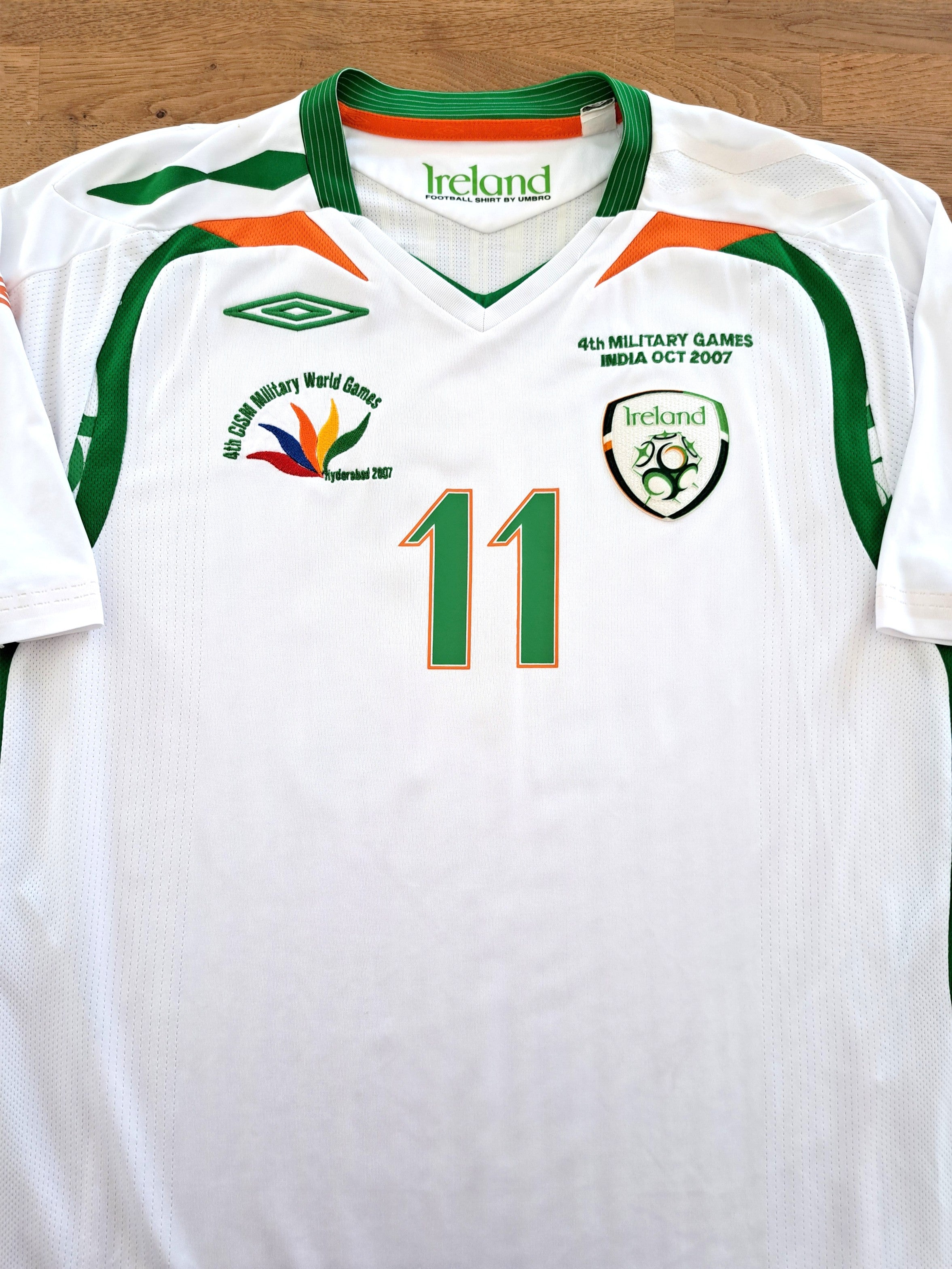 2007 Republic of Ireland Away 'Military Games' Football Shirt #11