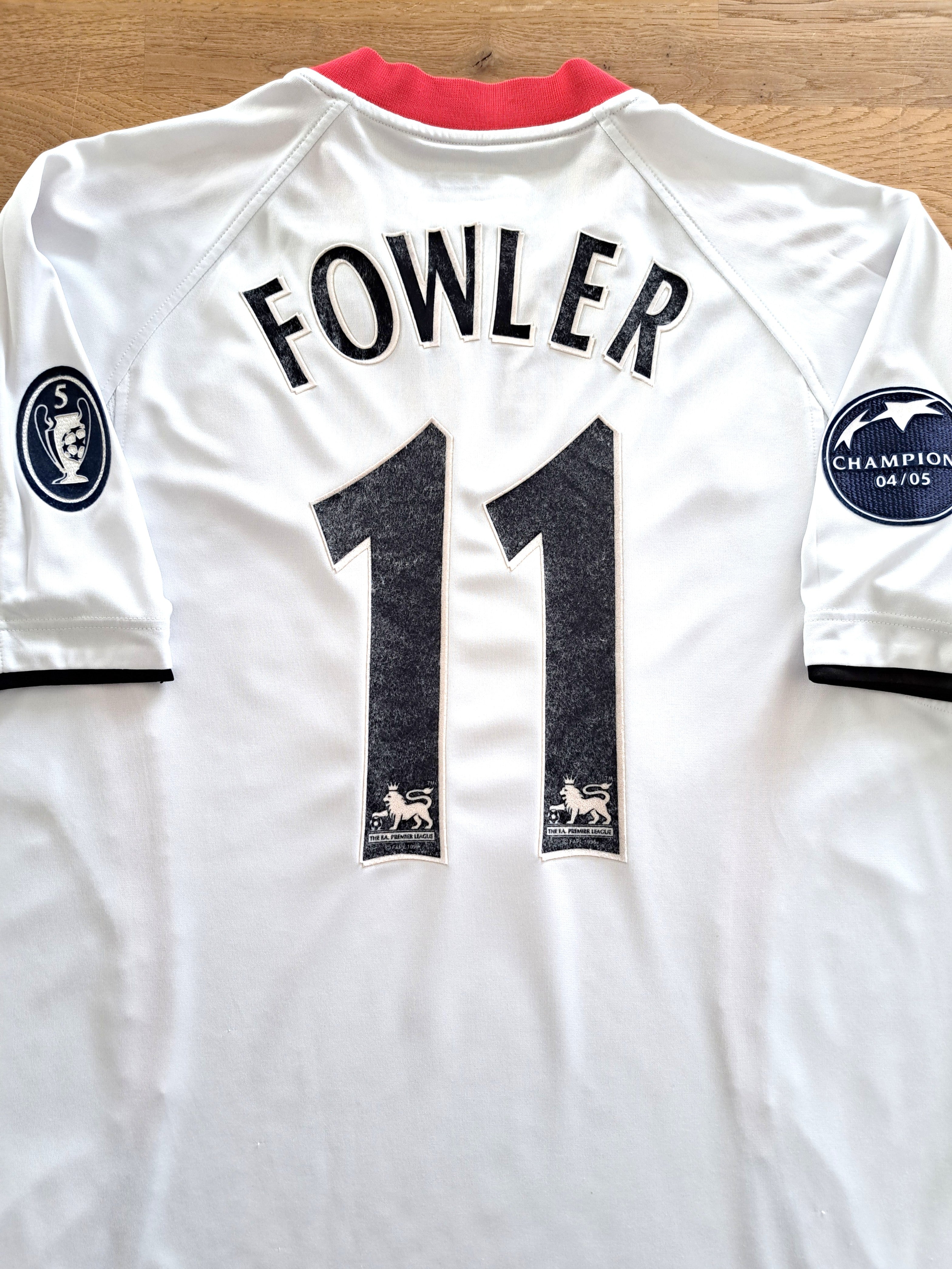 2005/06 Liverpool Away Football Shirt Fowler #11