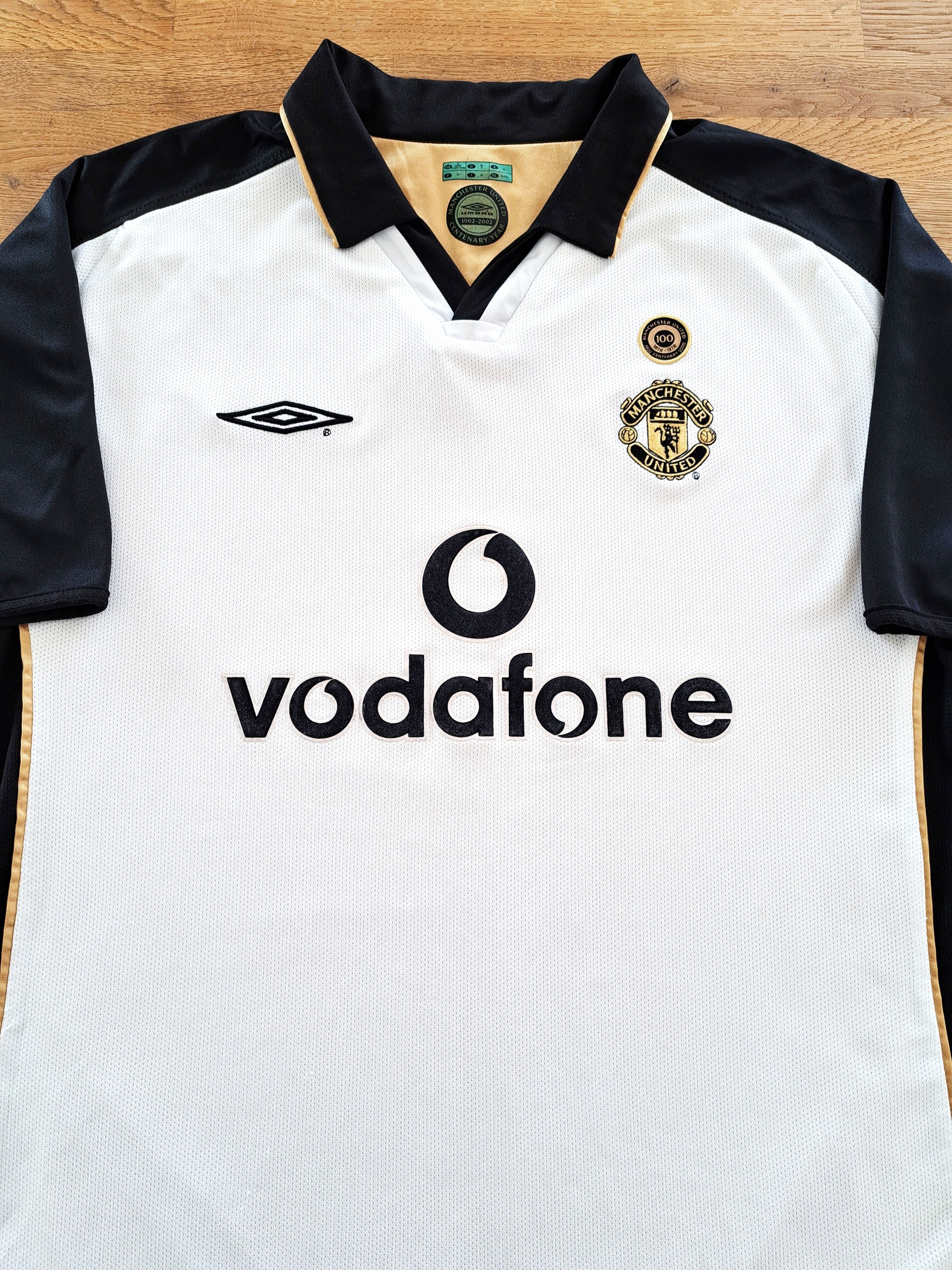 2001/02 Man Utd Away Centenary Football Shirt