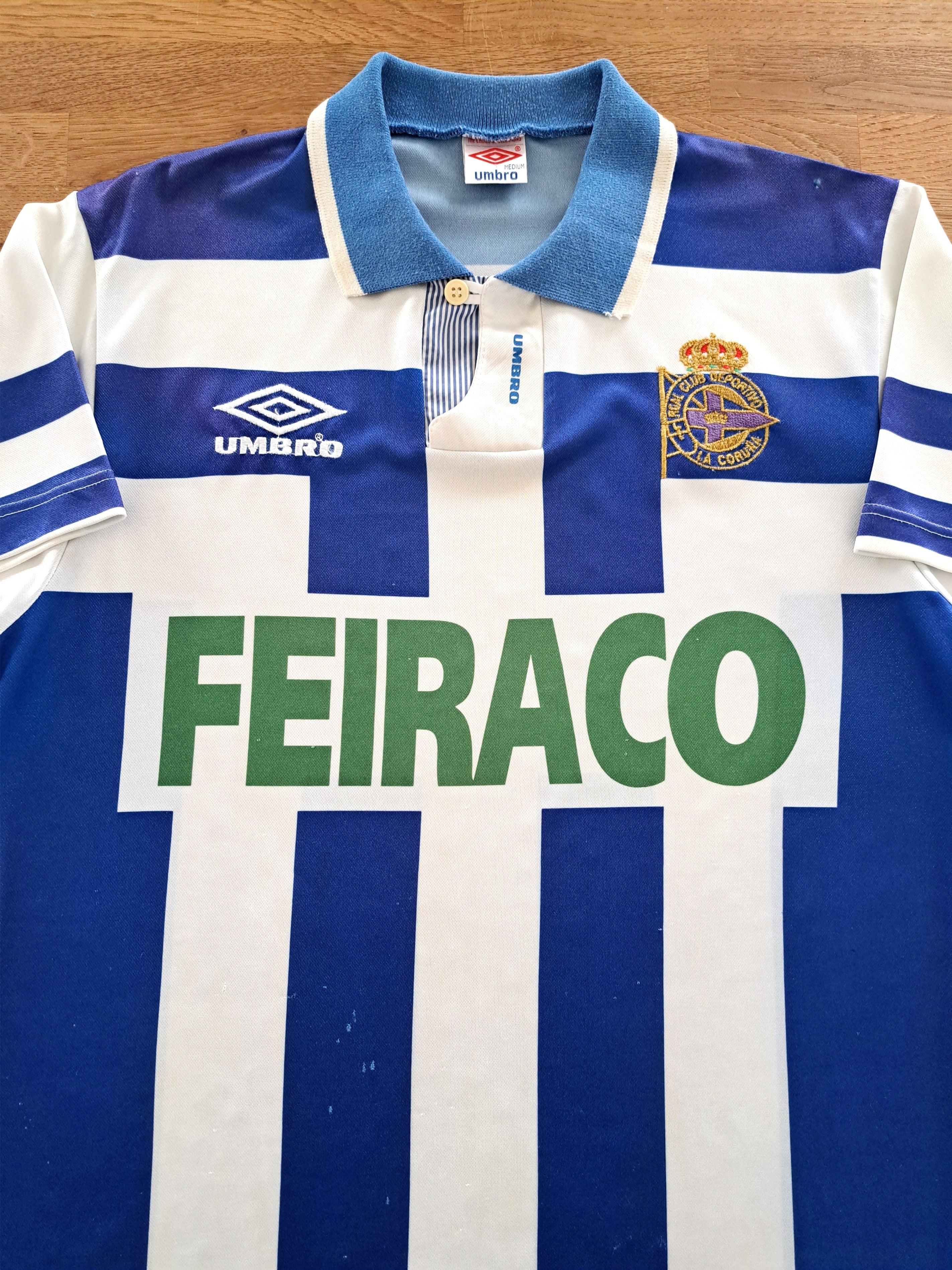 1992/93 Deportivo La Coruña Home Football Shirt