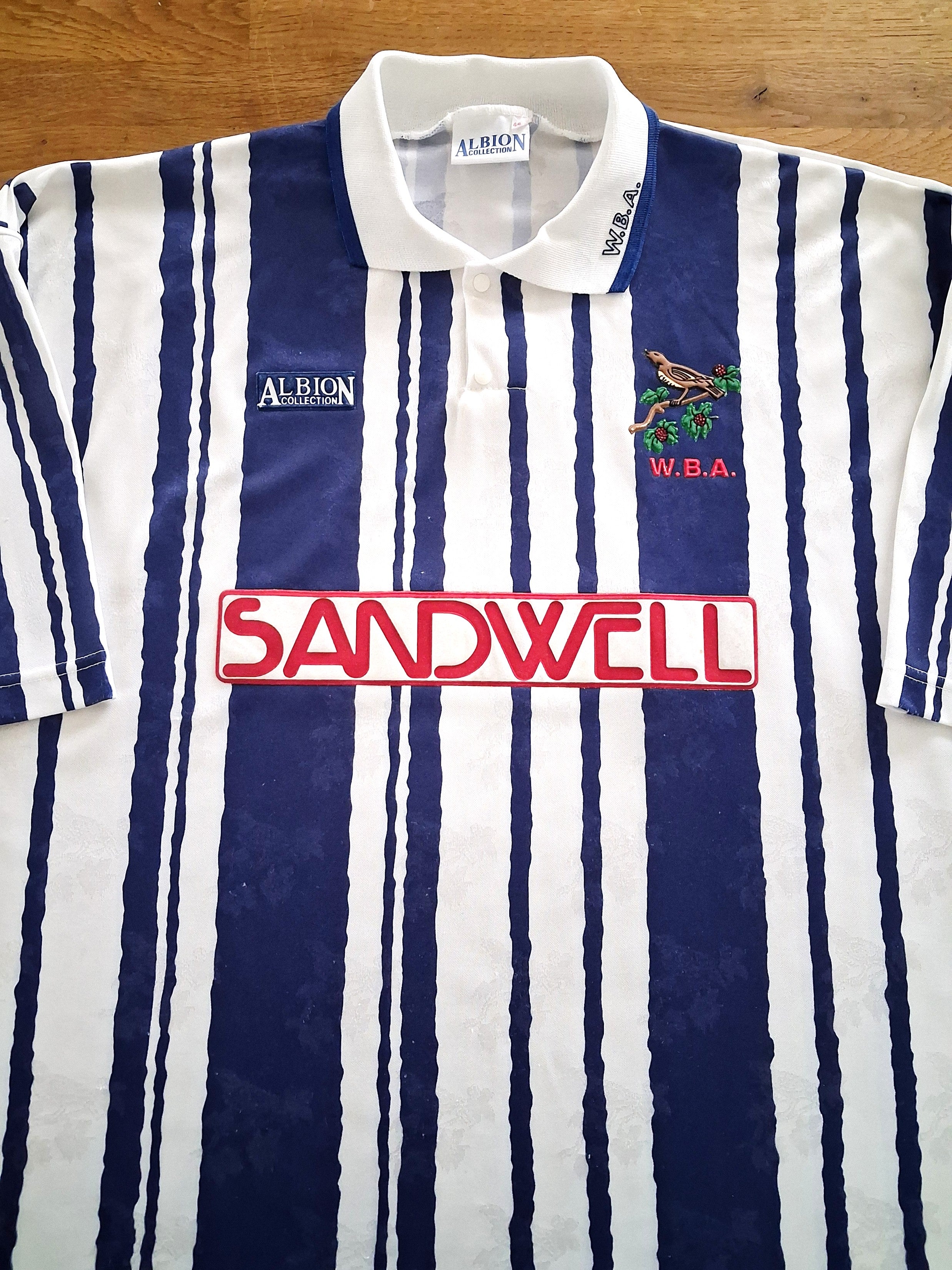 1992/93 WBA Home Football Shirt