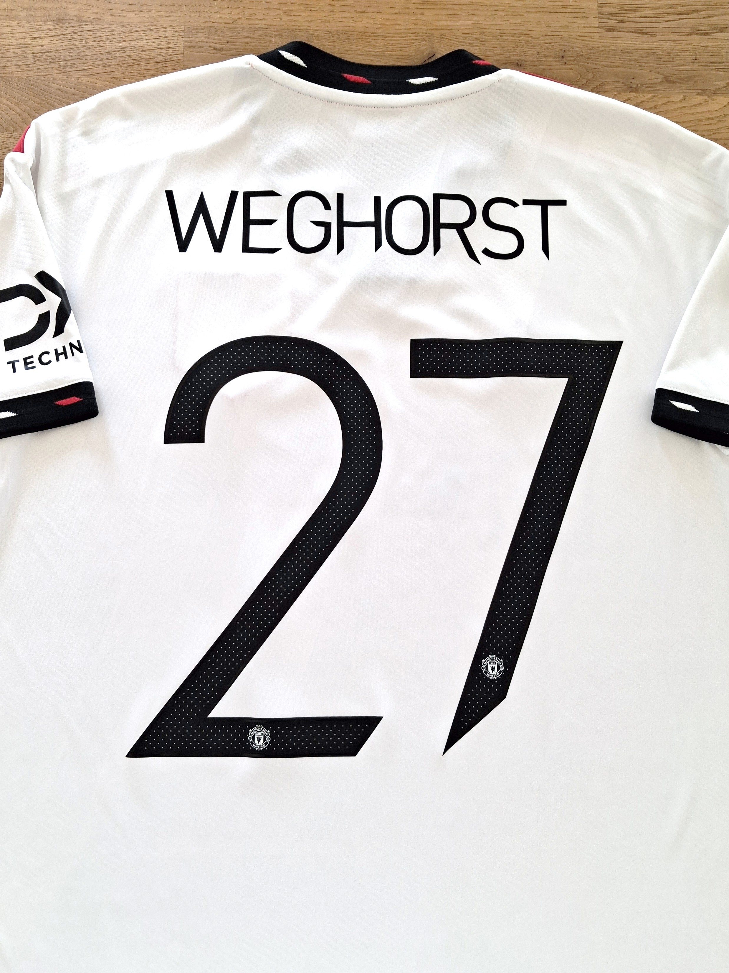 2022/23 Man Utd Away Football Shirt Weghorst #27