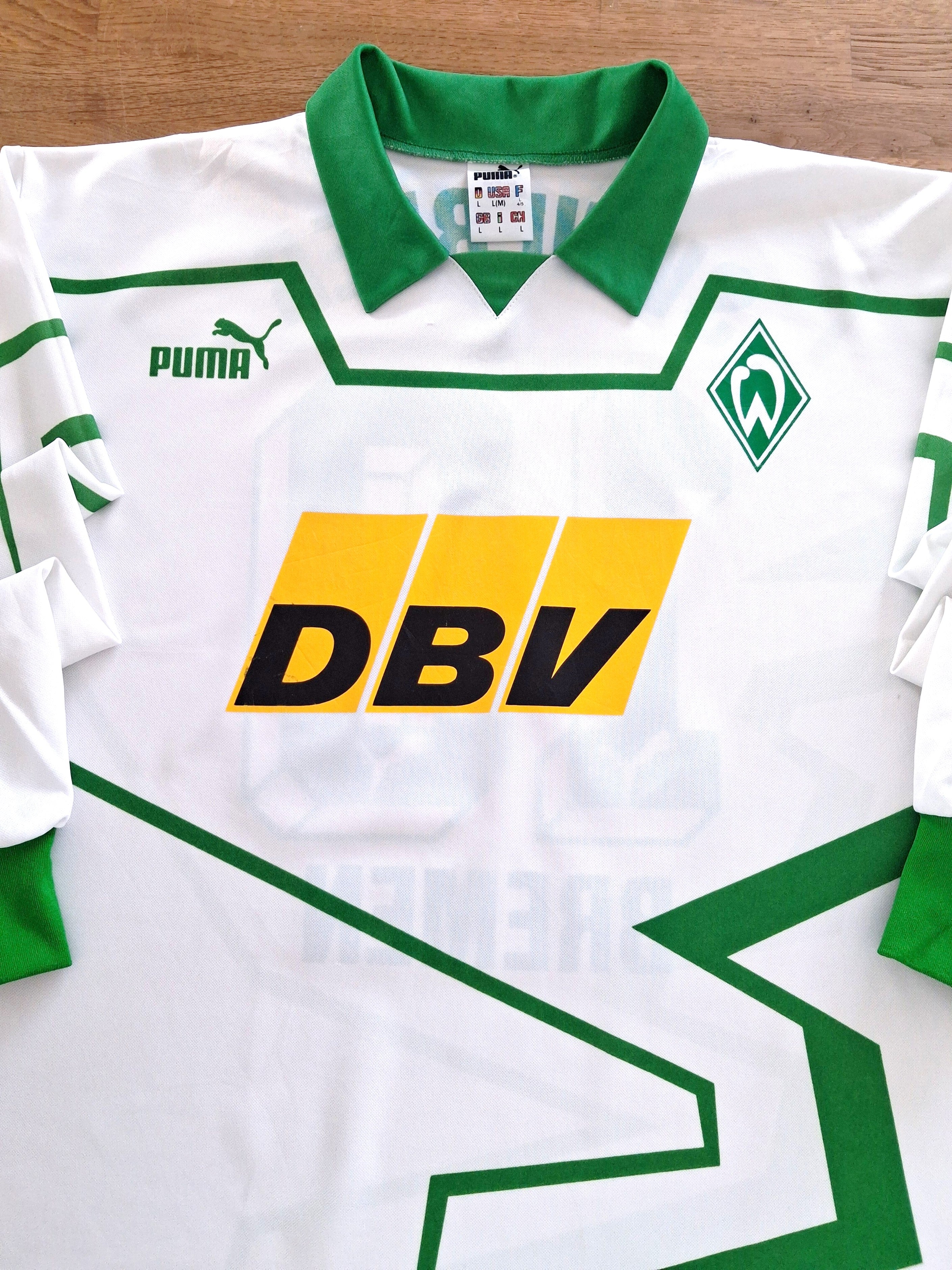 1993/94 Werder Bremen Home Player Issue Football Shirt