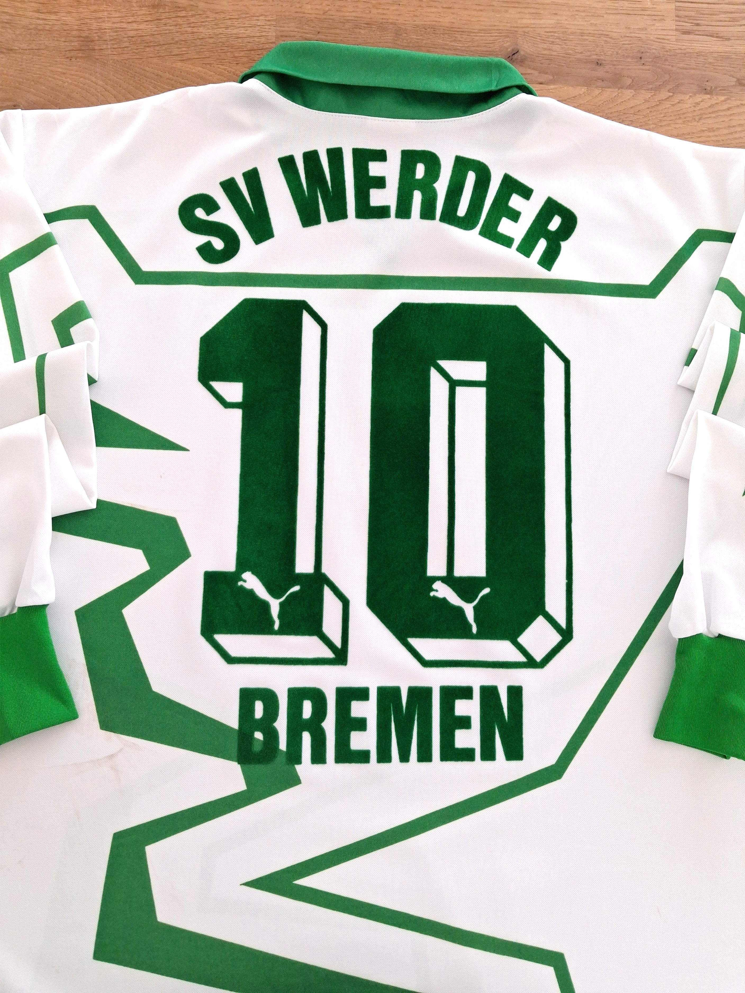 1993/94 Werder Bremen Home Player Issue Football Shirt #10