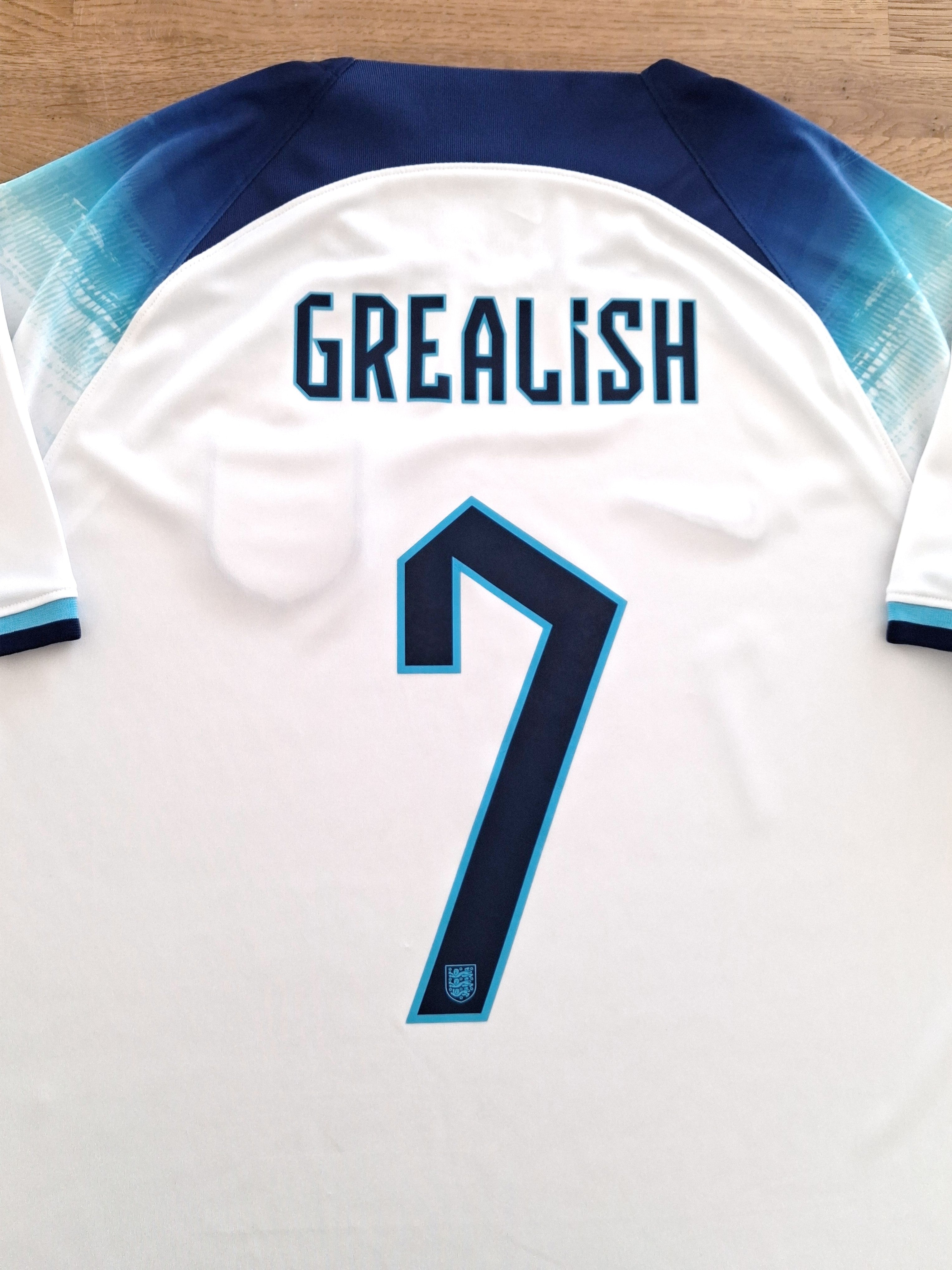 2022/23 England Home Football Shirt Grealish #7