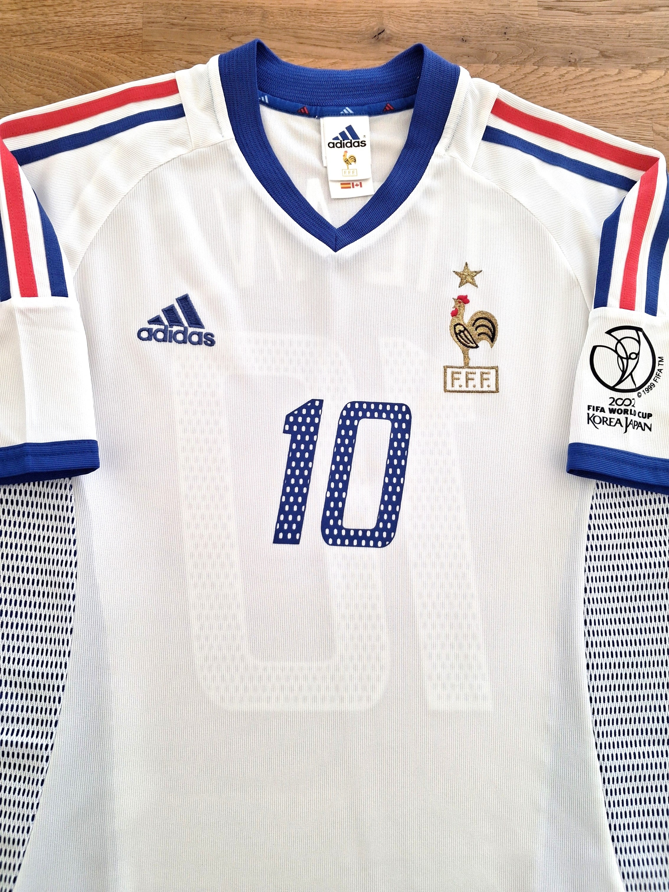 2002 France Away World Cup Football Shirt Zidane #10