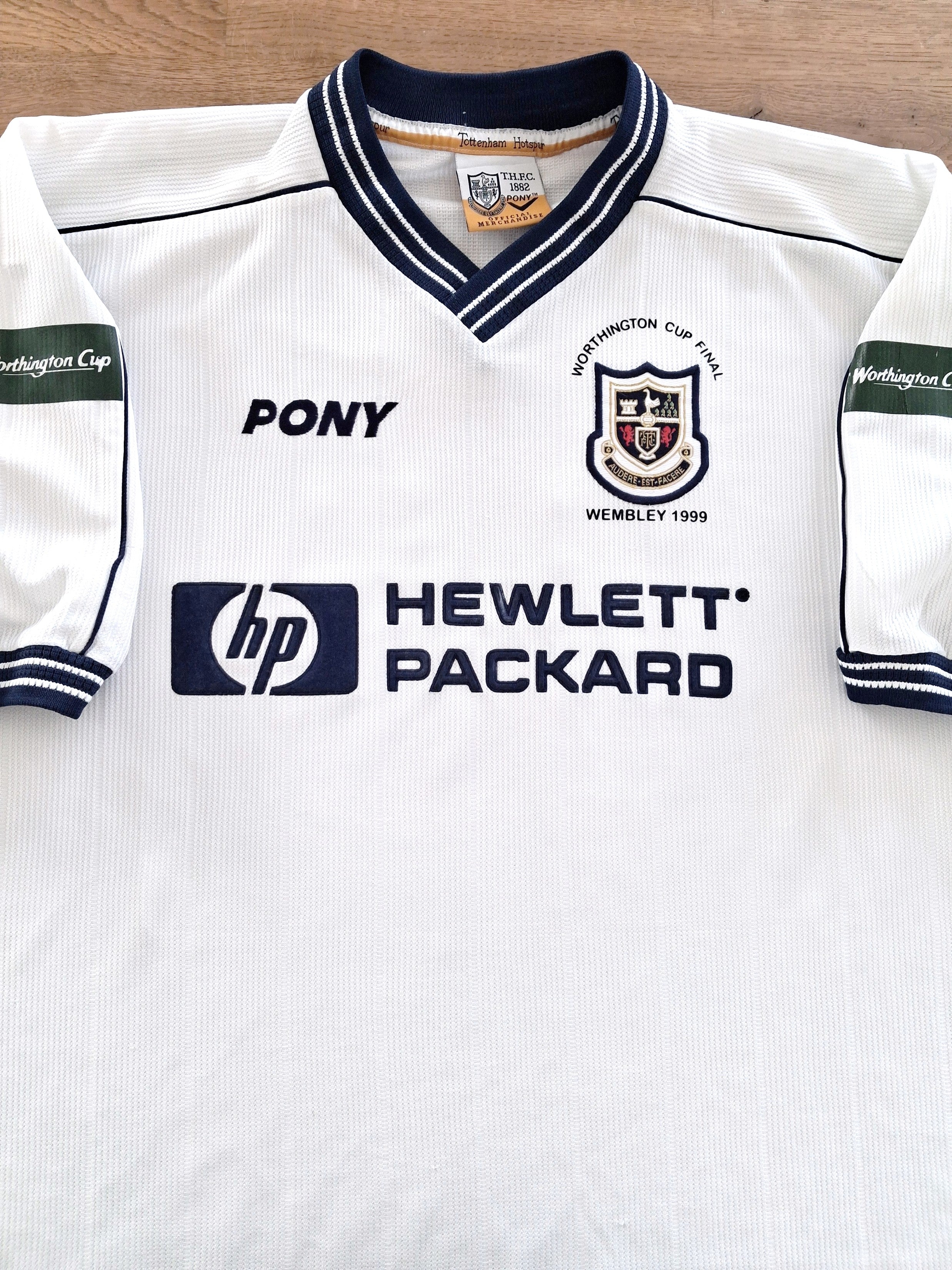 1999 Tottenham Worthington Cup Final Football Shirt Ginola #14